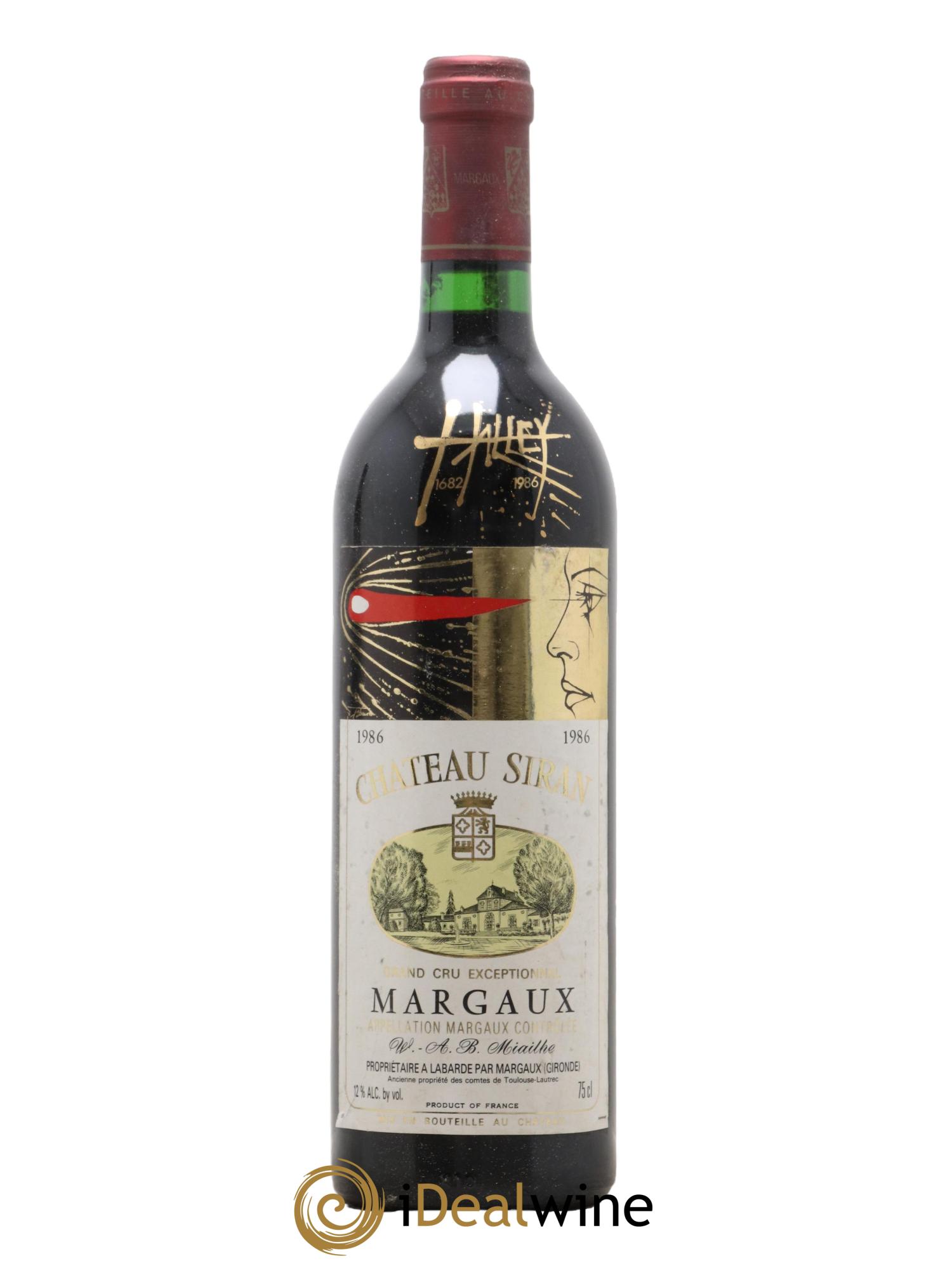 Château Siran 1986 - Lot de 1 bouteille - 0