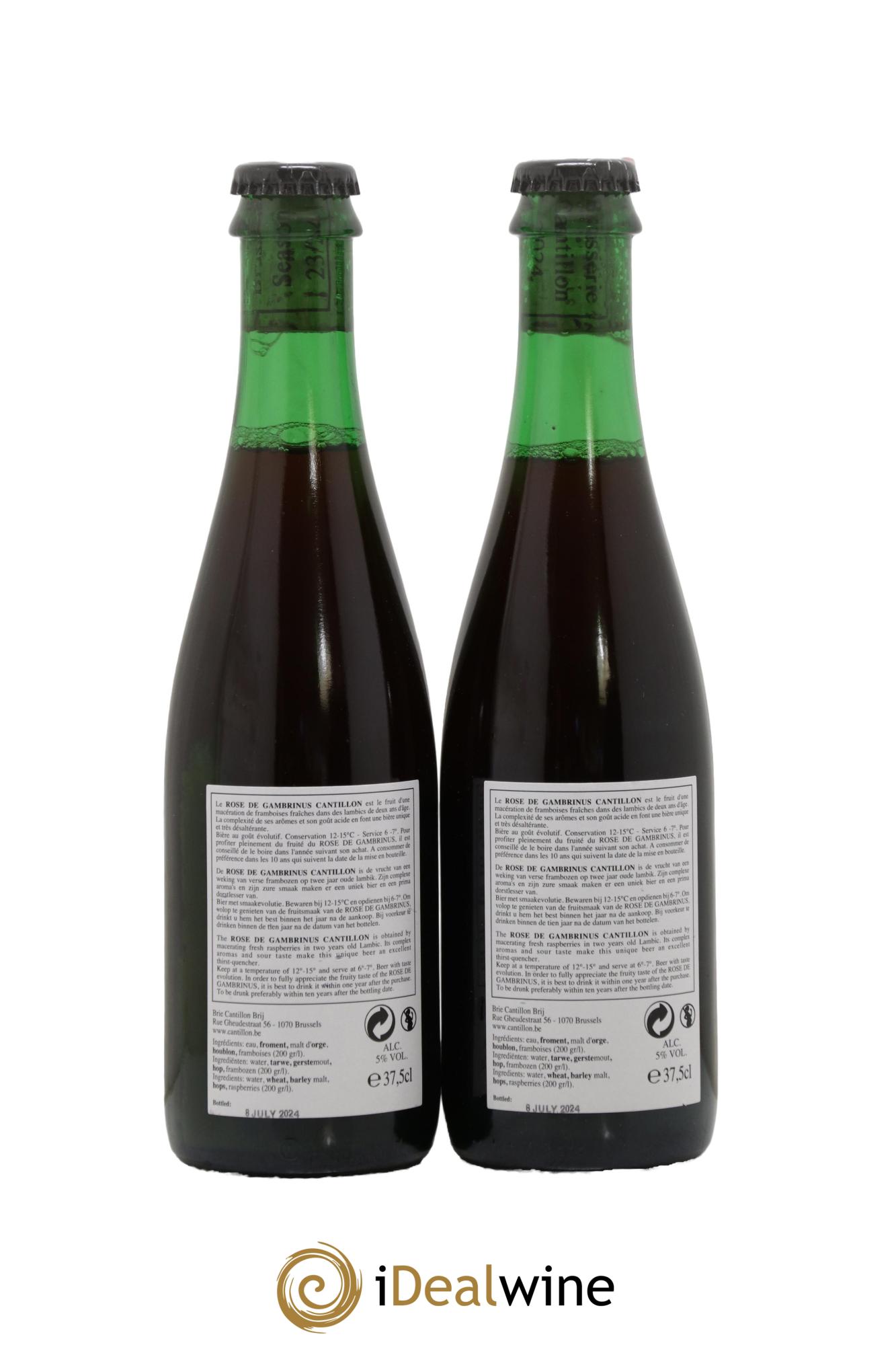 Bière Lambic Rosé de Gambrinus Cantillon (bottled 2024) - Lot of 2 half-bottles - 1