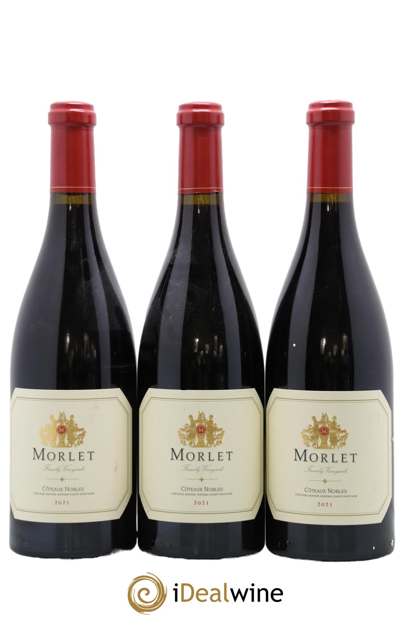 USA Pinot Noir Coteaux Nobles Morlet Sonoma County 2021 - Lot de 3 bouteilles - 0