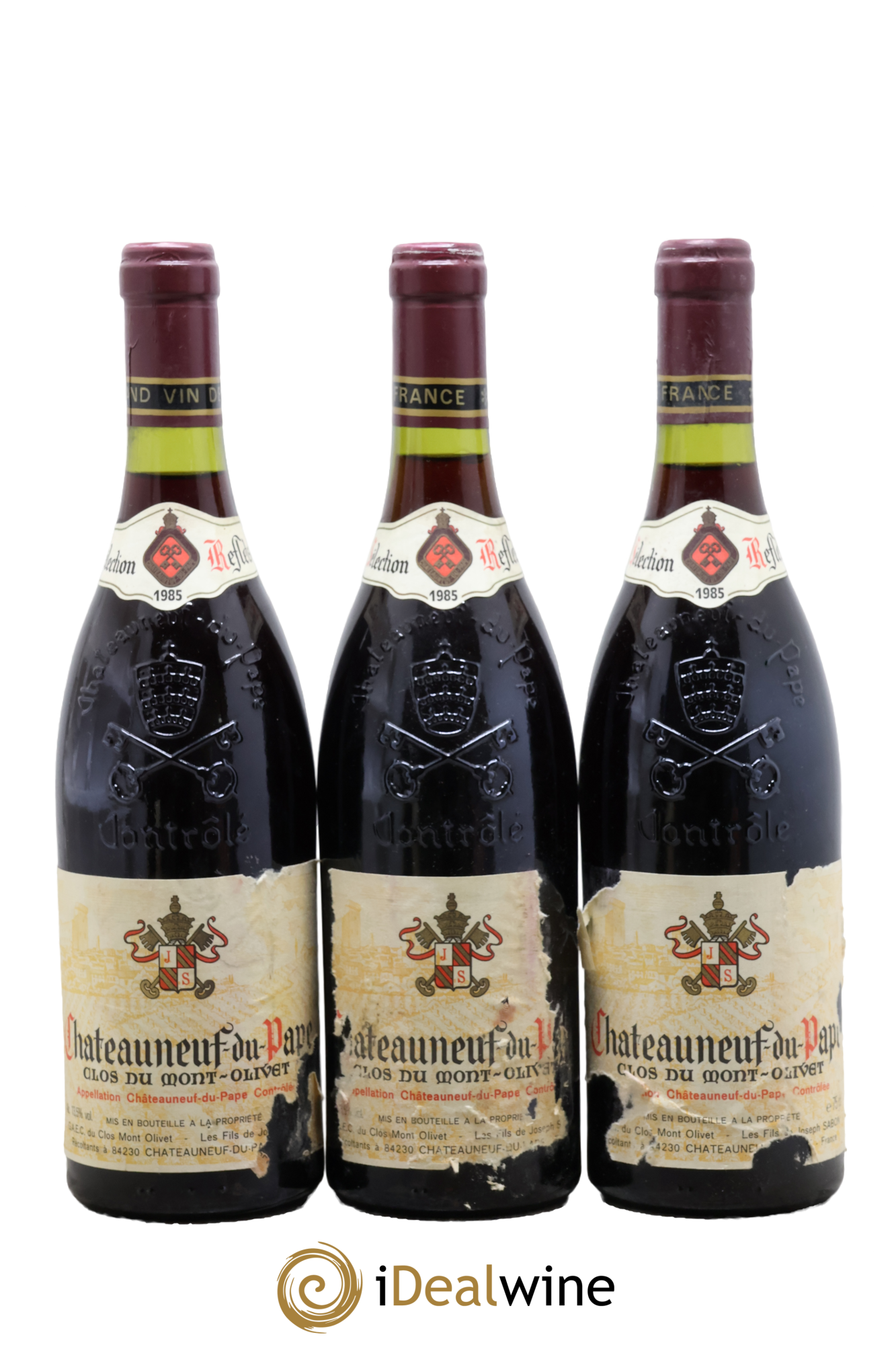Châteauneuf-du-Pape Clos du Mont-Olivet 1985 - Lot de 3 bouteilles - 0