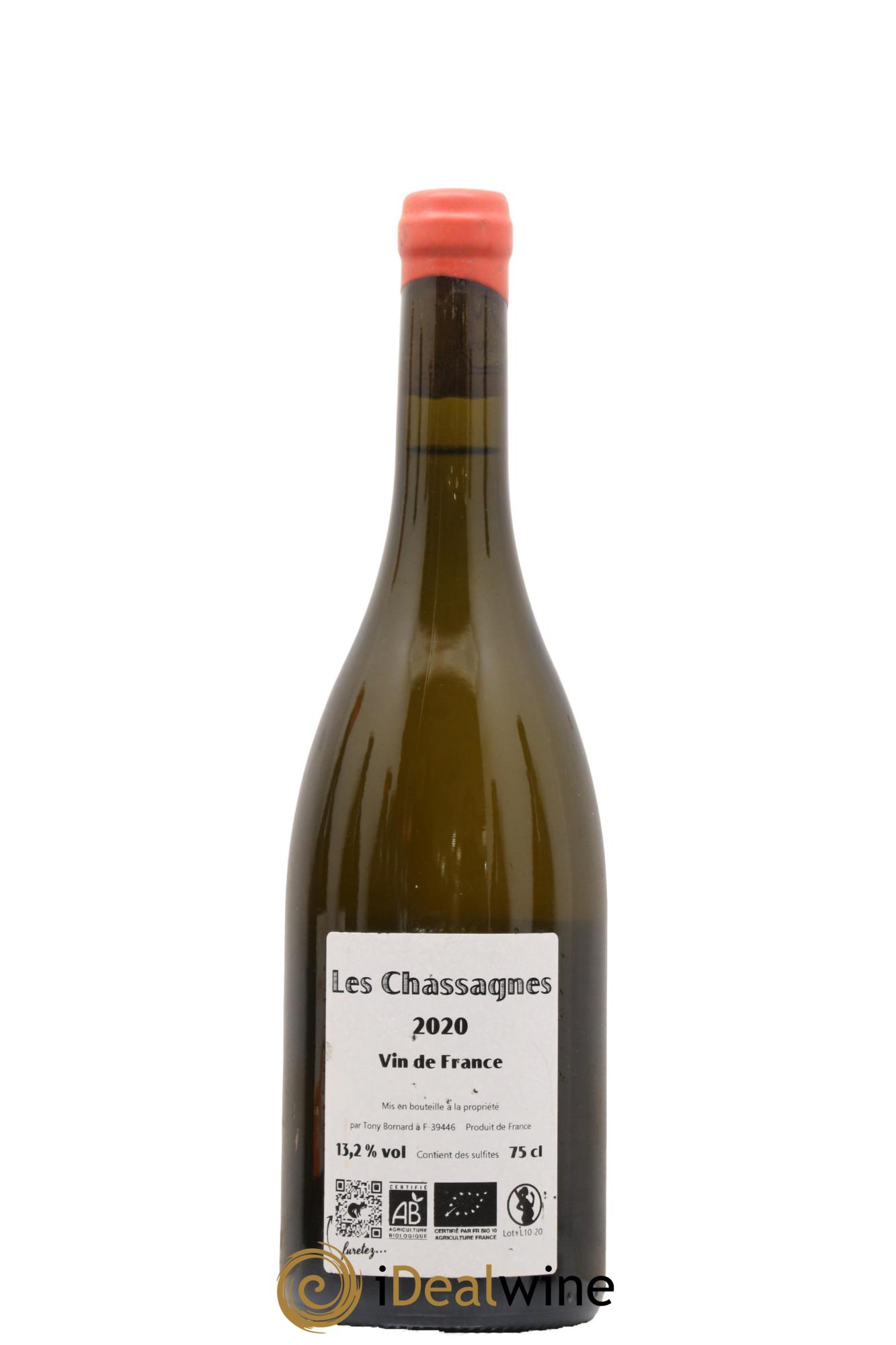 Vin de France Les Chassagnes Savagnin Ouillé Bornard 2020 - Lot de 1 bouteille - 1
