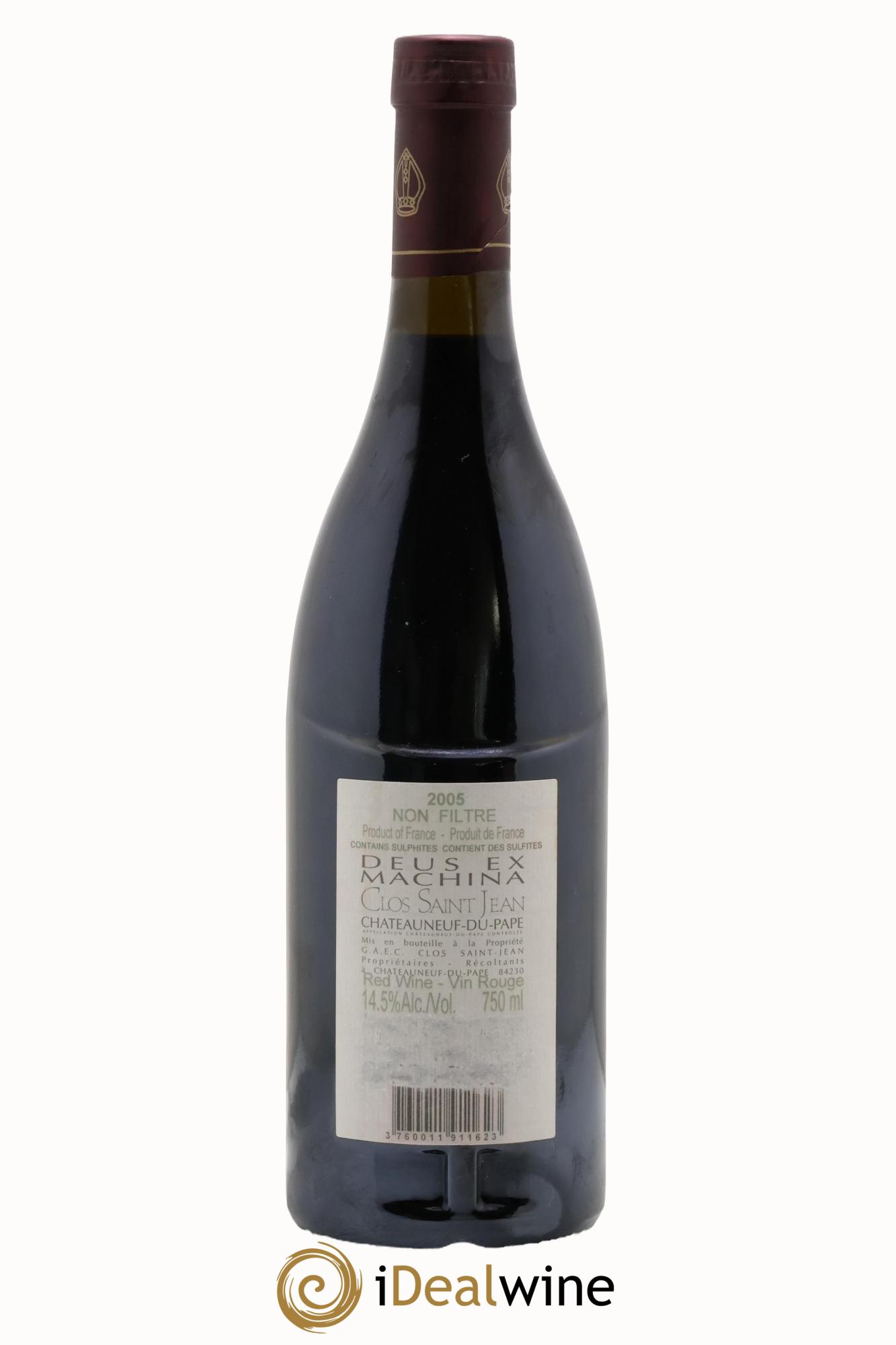 Châteauneuf-du-Pape Clos Saint-Jean Deus Ex Machina Pascal et Vincent Maurel 2005 - Lot of 1 bottle - 1