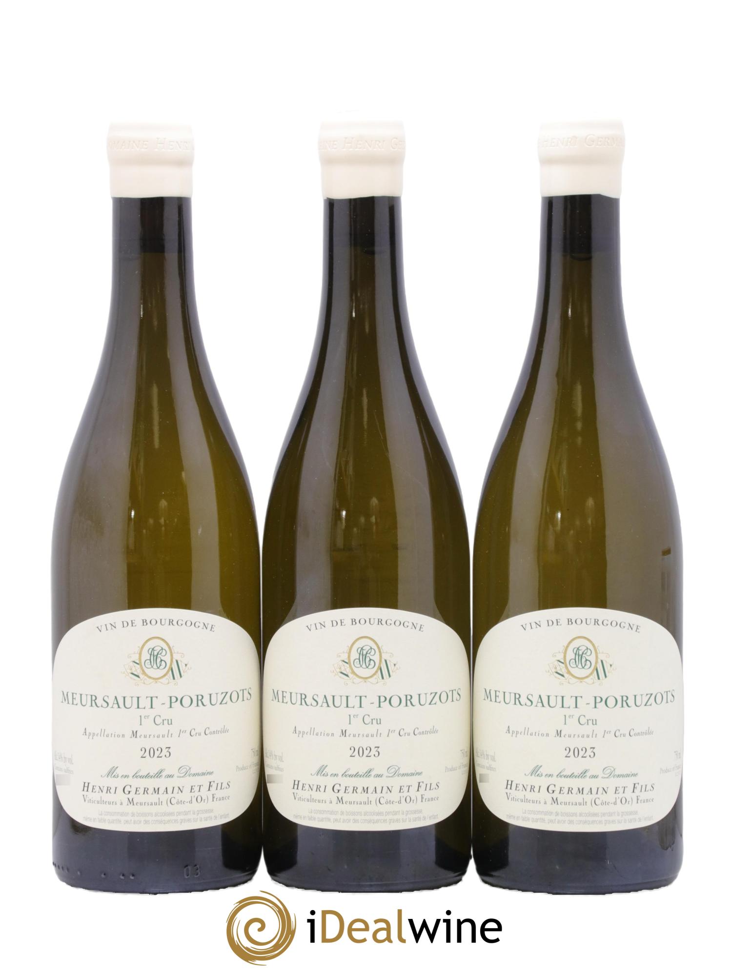 Meursault 1er Cru Poruzots Henri Germain 2023 - Lot de 3 bouteilles - 0