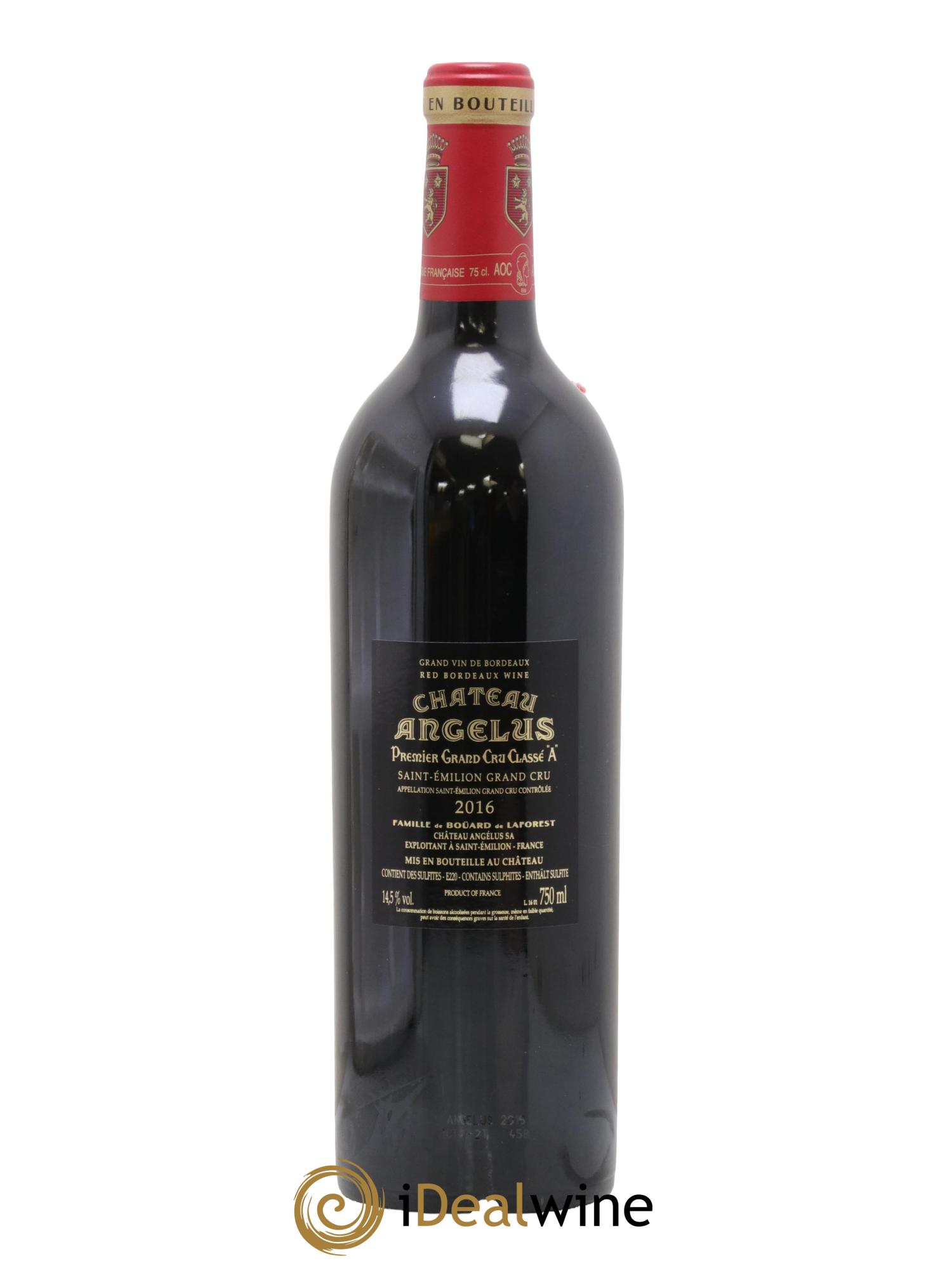 Château Angélus 1er Grand Cru Classé A 2016 - Posten von 1 Flasche - 1