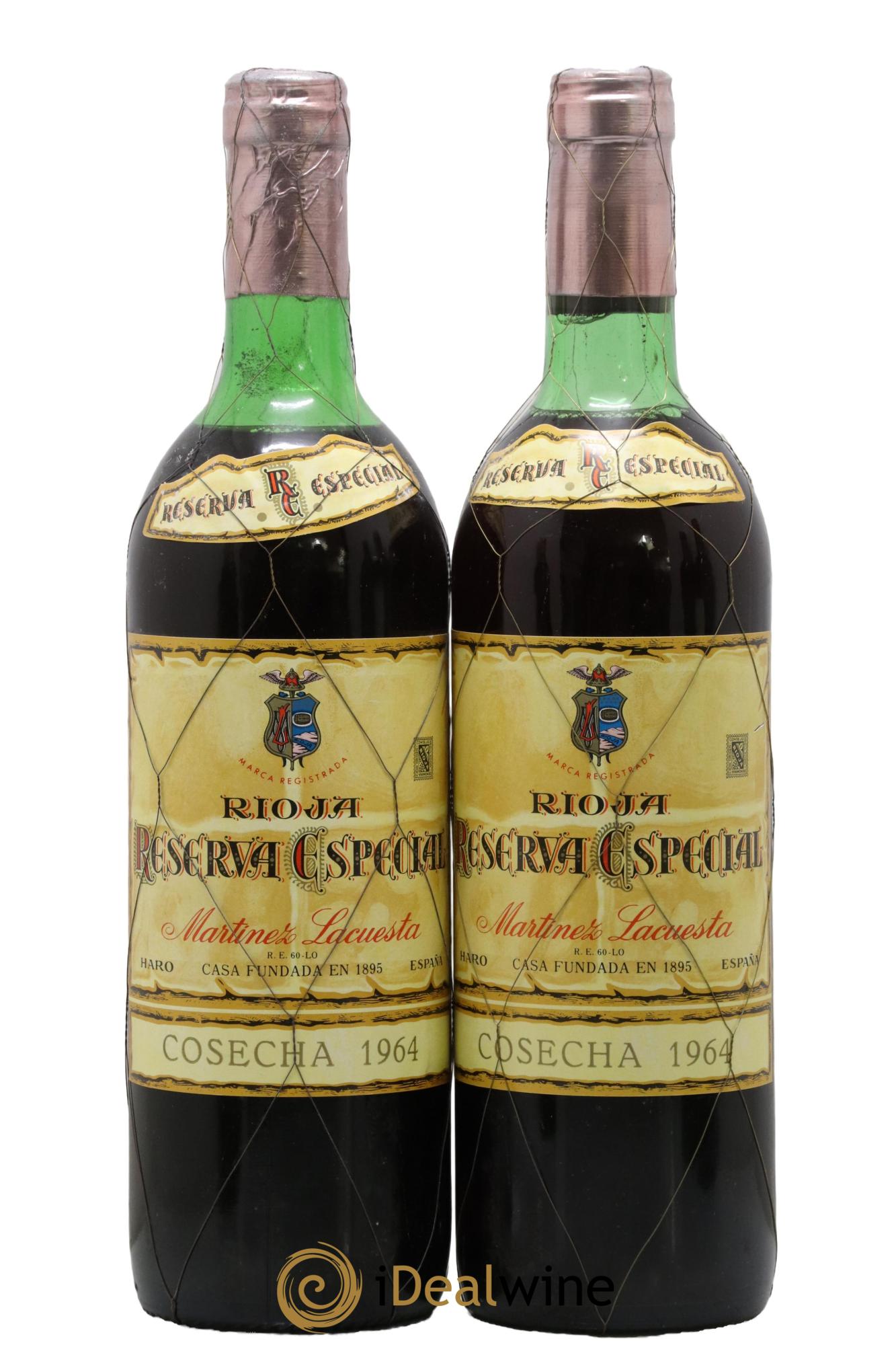 Rioja DOCA Martinez Lacuesta Haro Reserva Especial 1964 - Lot de 2 bouteilles - 0