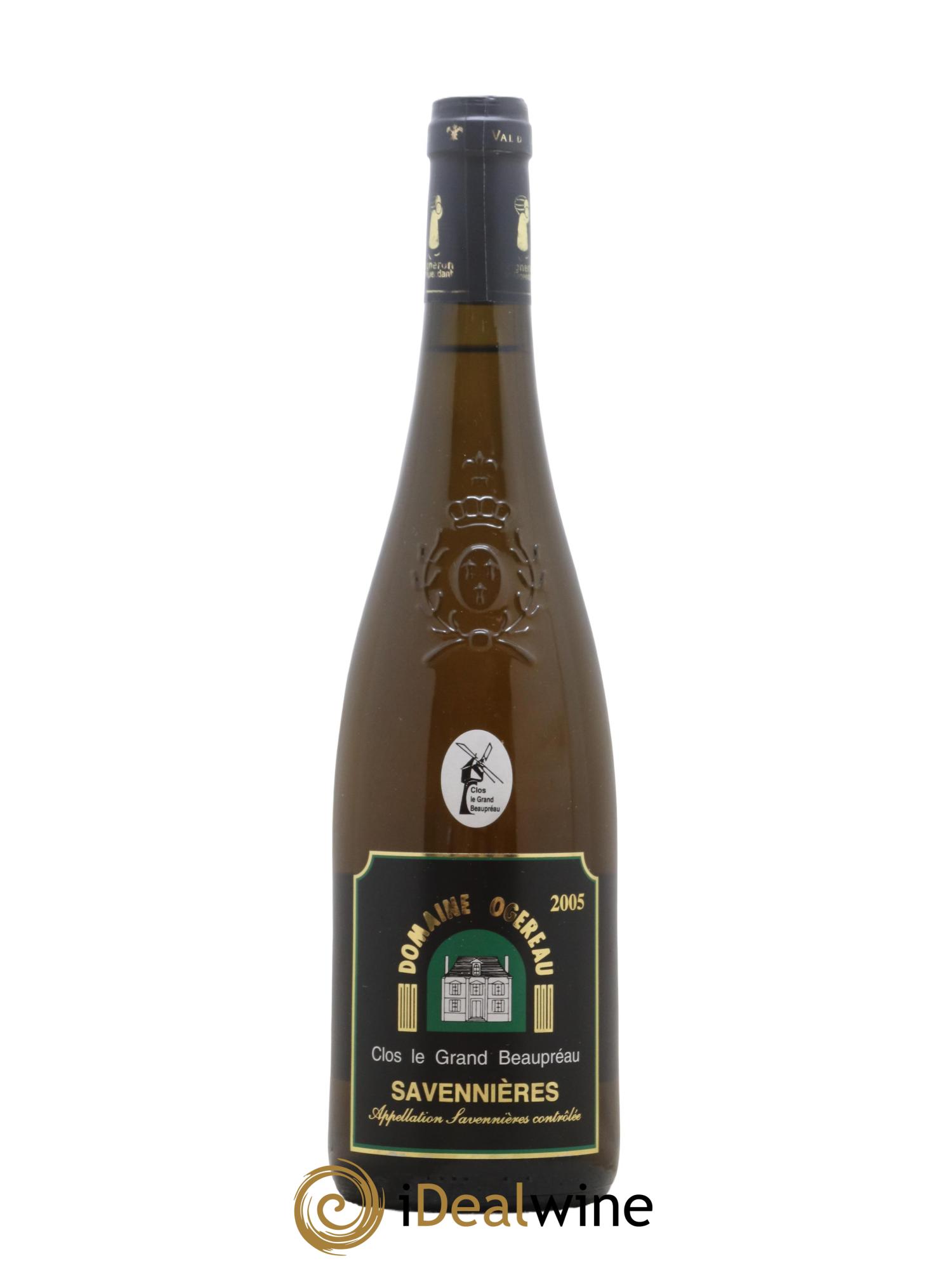 Savennières Clos le Grand Beaupreau Domaine Ogereau 2005 - Lot de 1 bouteille - 0