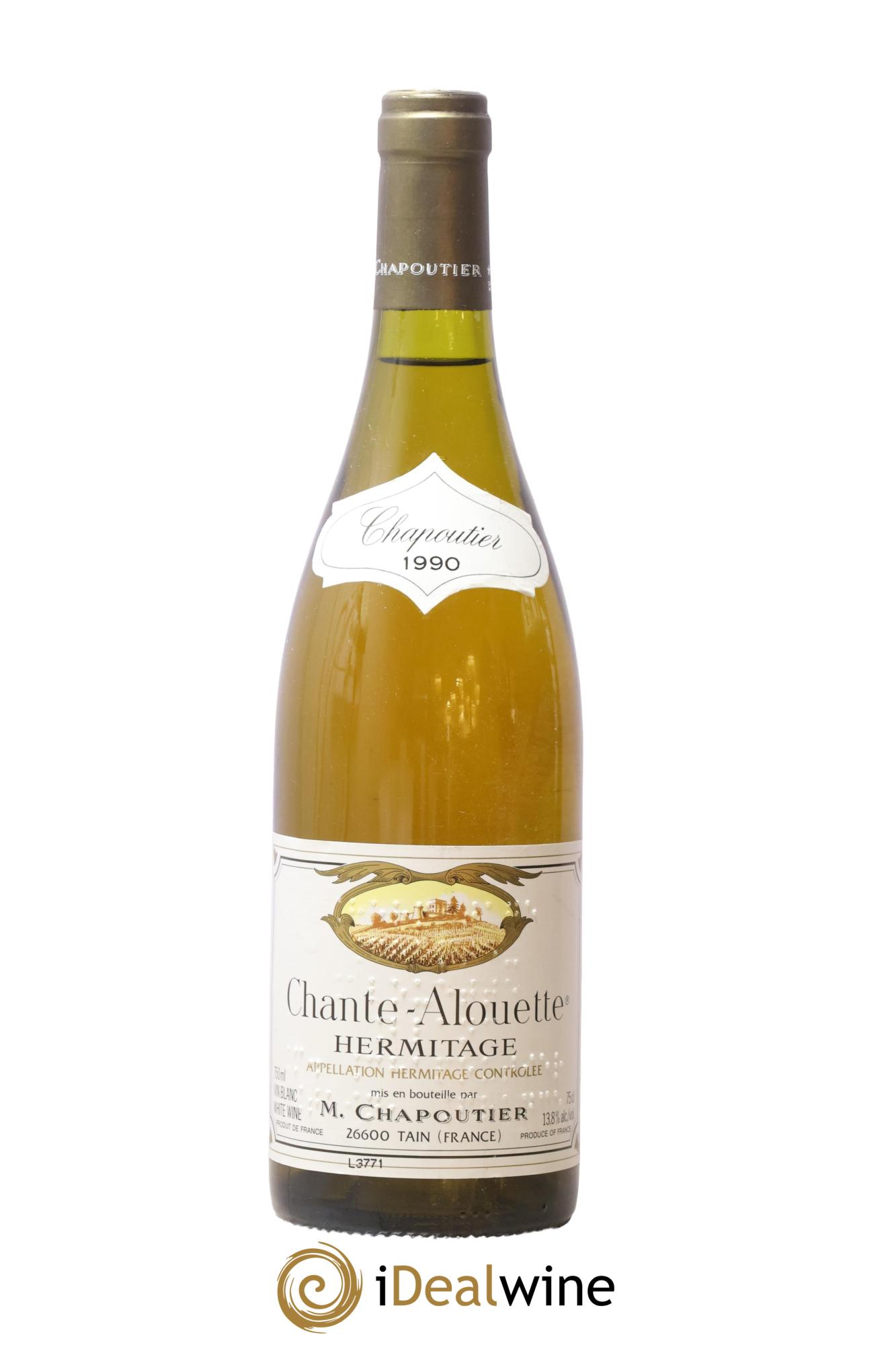 Hermitage Chante Alouette Chapoutier 1990 - Lot de 1 bouteille - 0