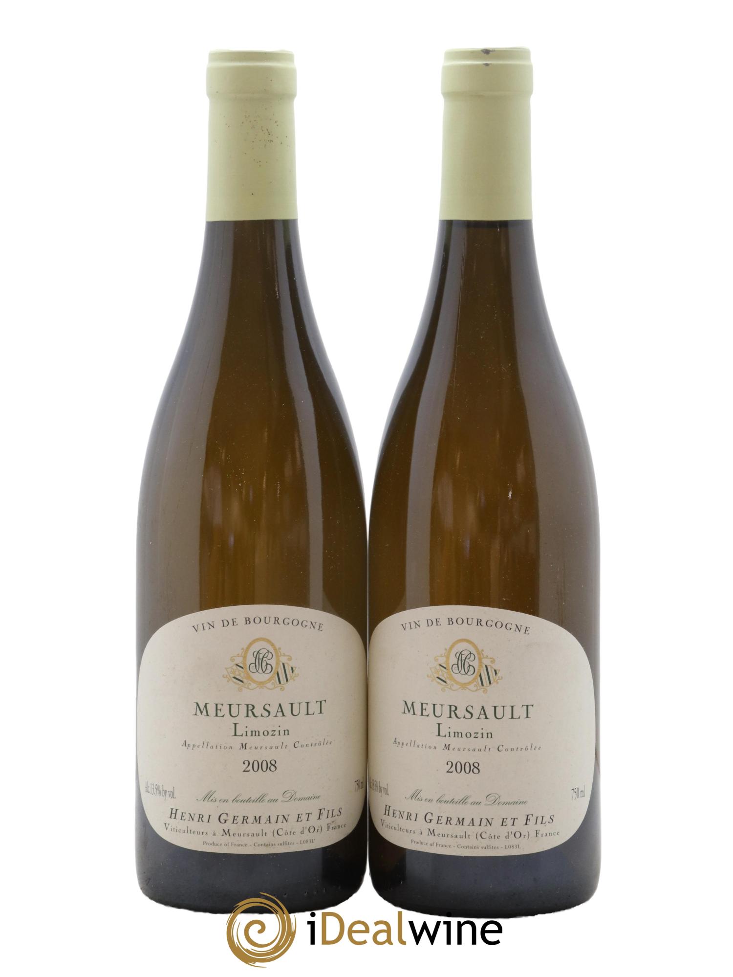 Meursault Limozin Henri Germain 2008 - Lot de 2 bouteilles - 0