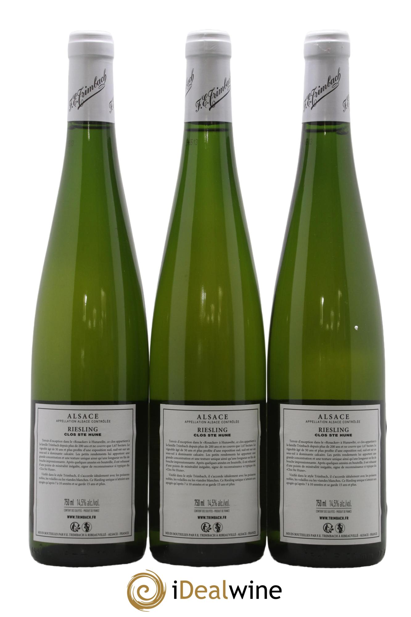 Alsace Riesling Clos Sainte-Hune Trimbach (Domaine) 2015 - Lotto di 3 bottiglie - 1