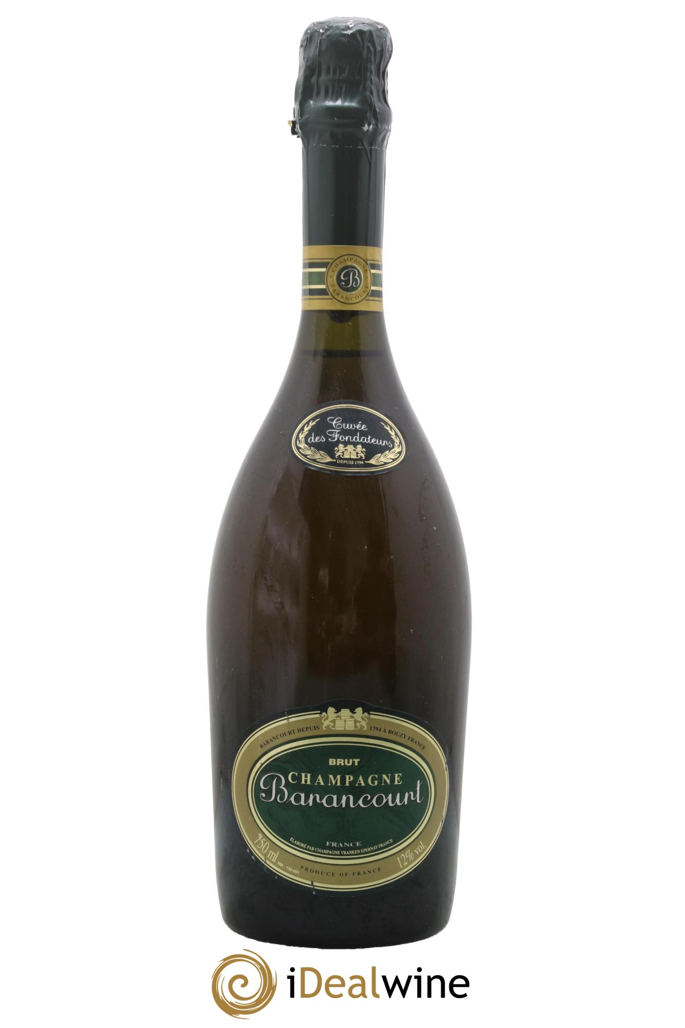 Champagne Cuvée des Fondateurs Barancourt - Lot de 1 bouteille - 0