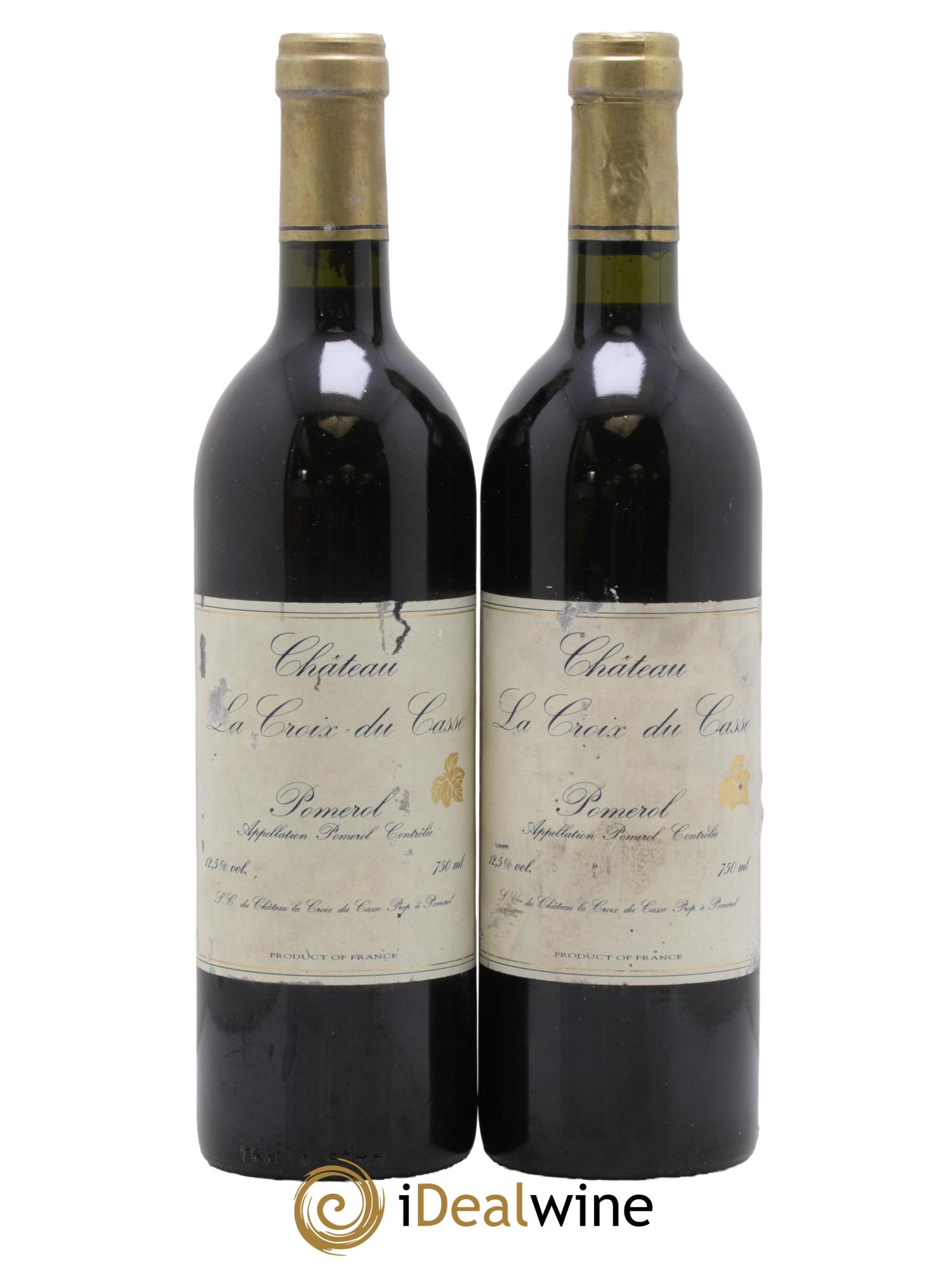 Château la Croix du Casse 1989 - Lot de 2 bouteilles - 0