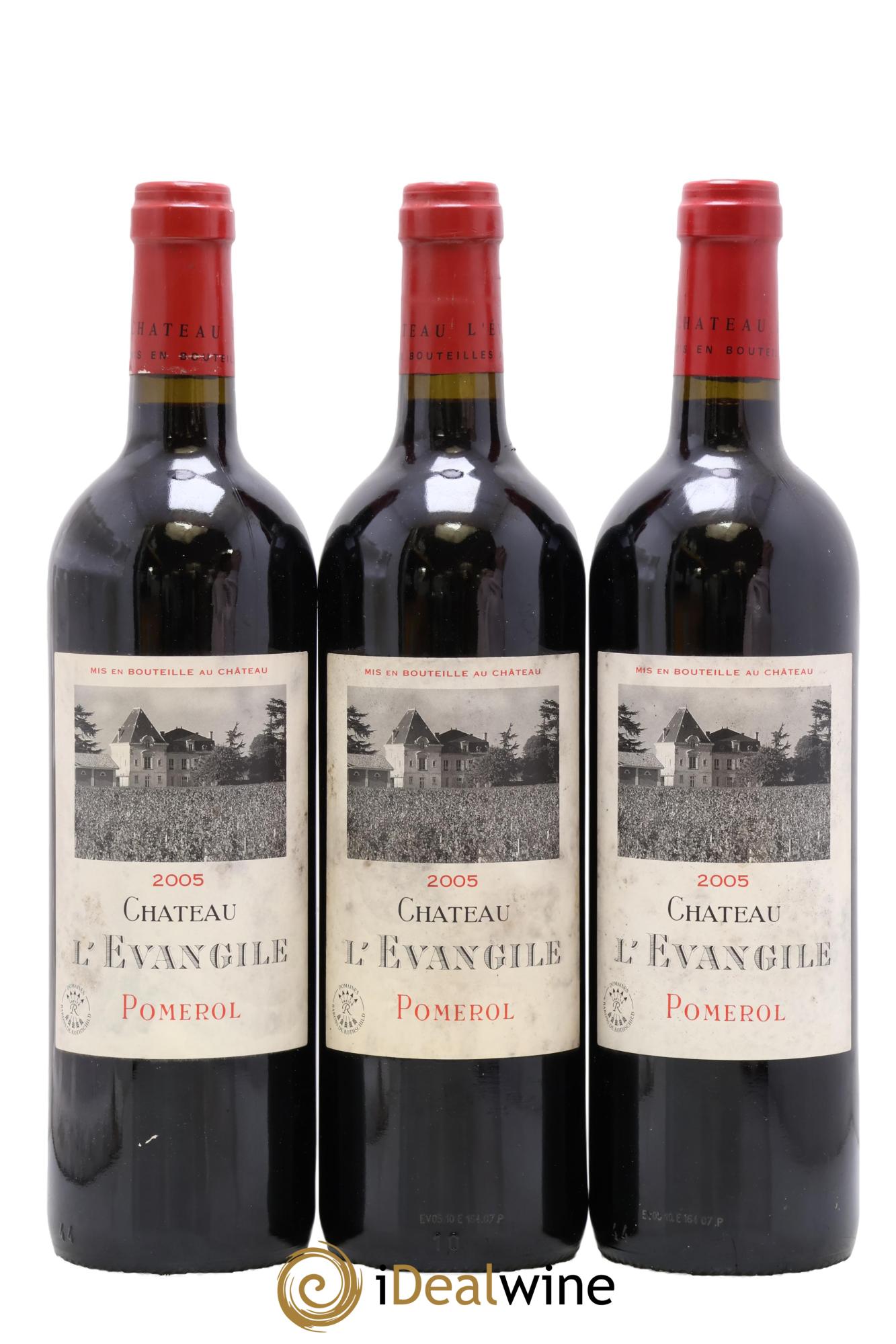 Château l' Évangile 2005 - Lot de 3 bouteilles - 0