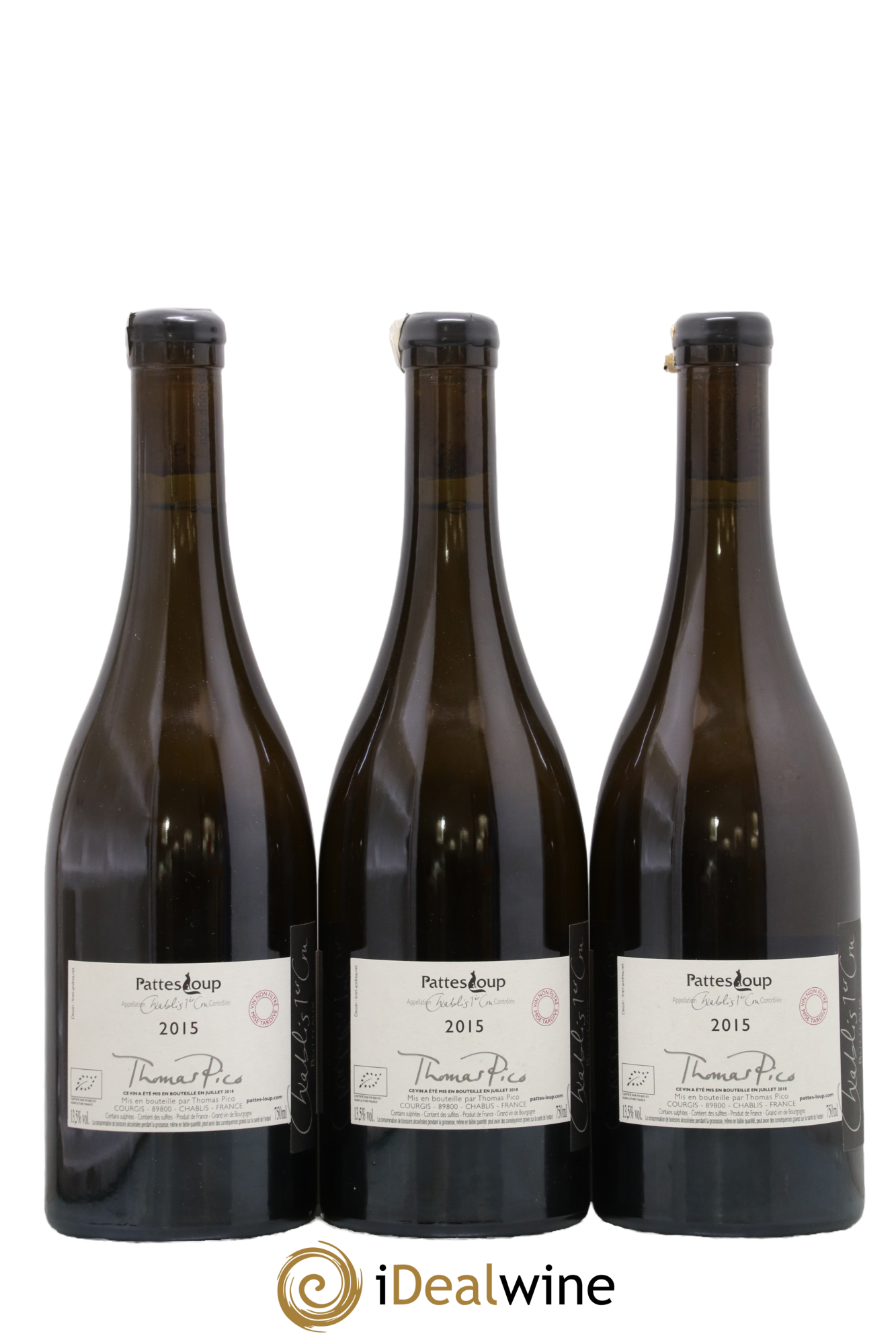 Chablis 1er Cru Butteaux Pattes Loup (Domaine) 2015 - Posten von 3 Flaschen - 1