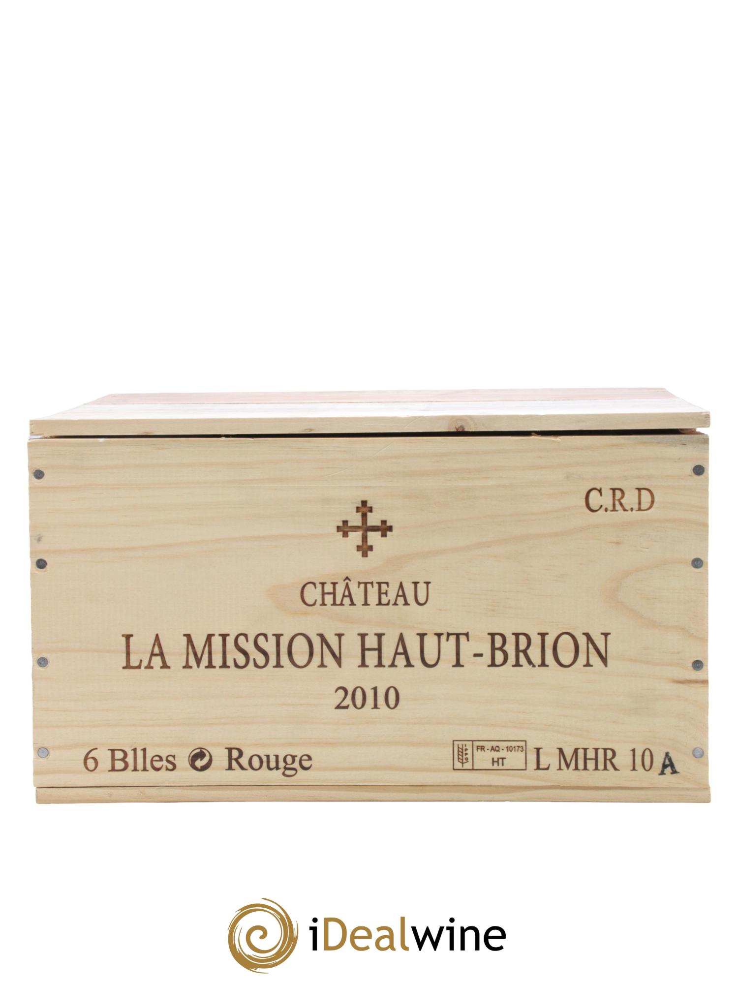 Château la Mission Haut-Brion Cru Classé de Graves 2010 - Lot de 6 bouteilles - 6
