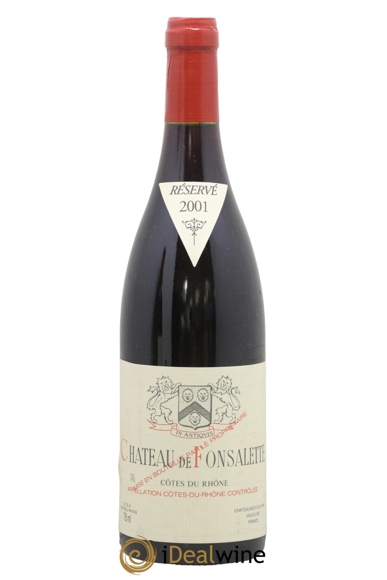 Côtes-du-Rhône Château de Fonsalette Emmanuel Reynaud 2001 - Lotto di 1 bottiglia - 0