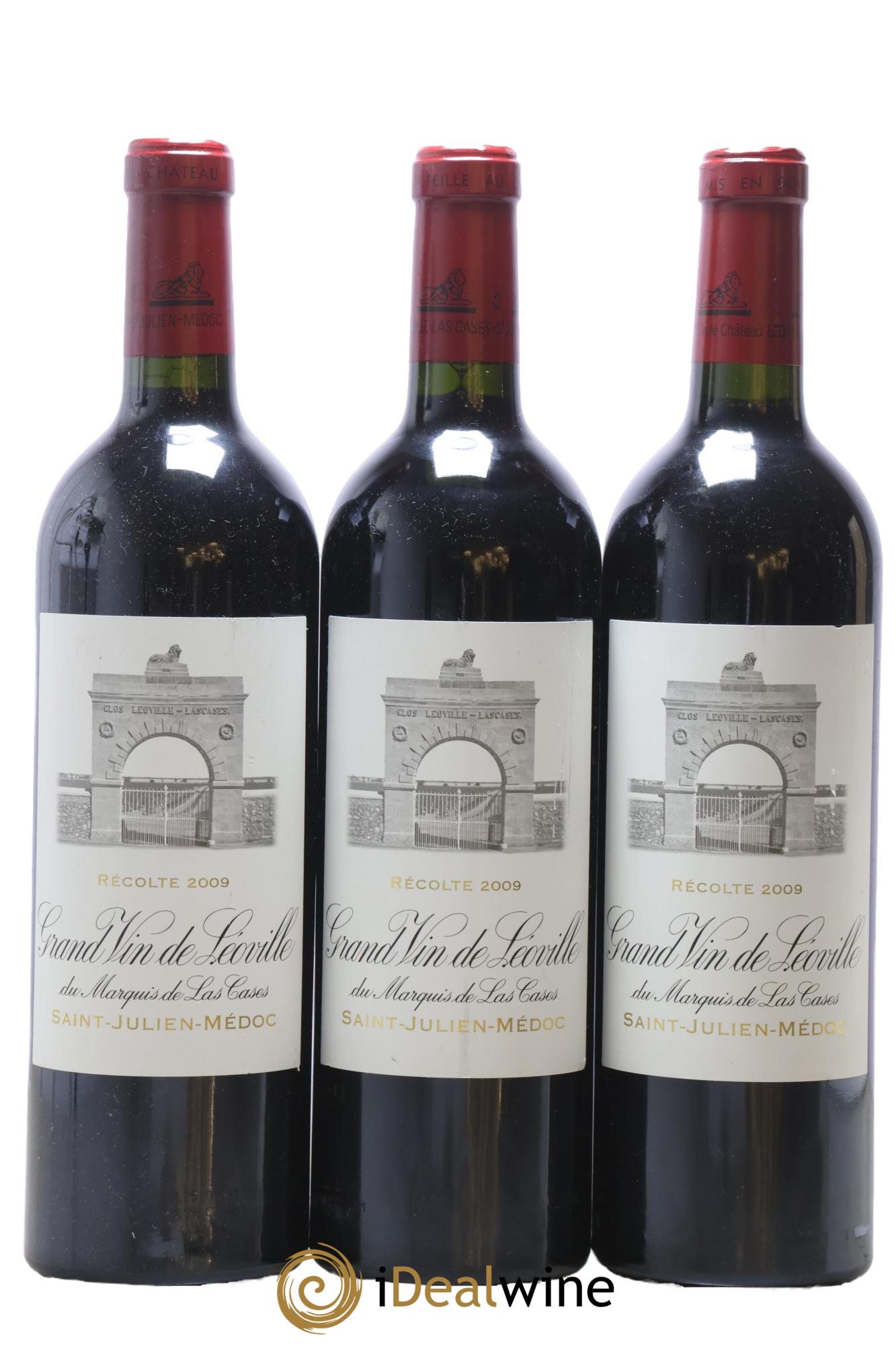 Château Léoville Las Cases 2ème Grand Cru Classé 2009 - Lot of 3 bottles - 0