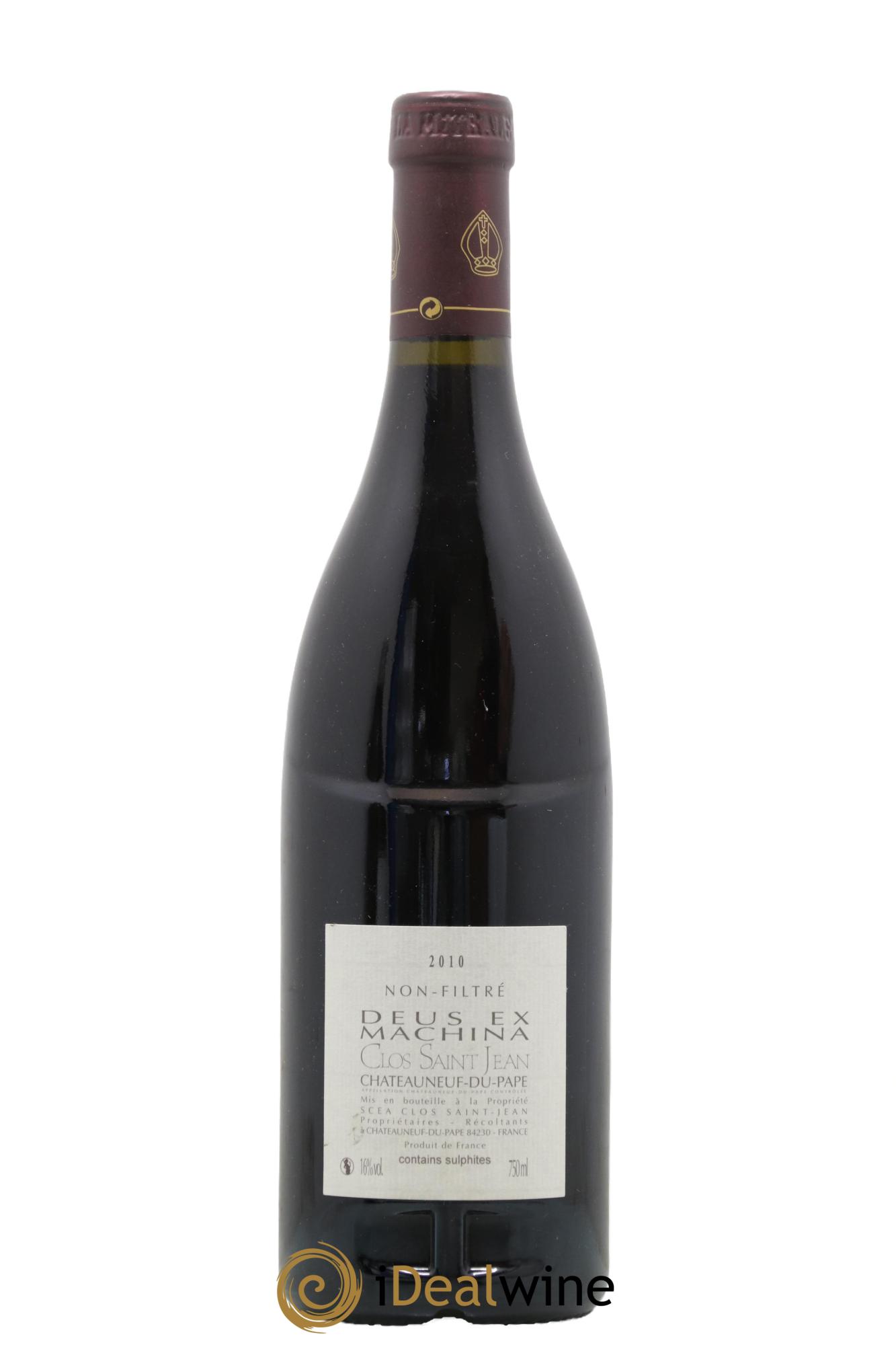 Châteauneuf-du-Pape Clos Saint-Jean Deus Ex Machina Pascal et Vincent Maurel 2010 - Lot de 1 bouteille - 1