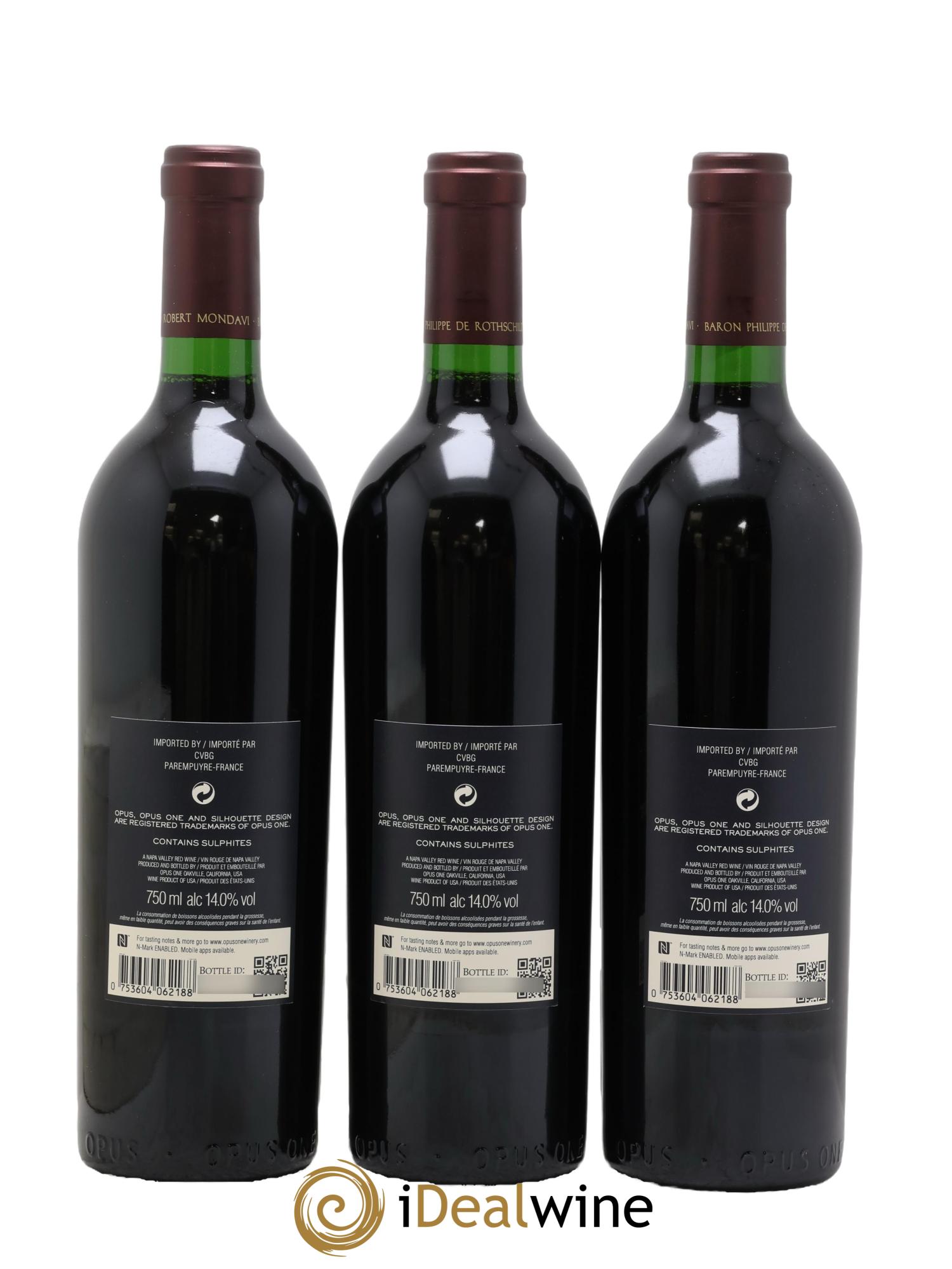 Napa Valley Opus One Robert Mondavi 2018 - Lotto di 3 bottiglie - 1