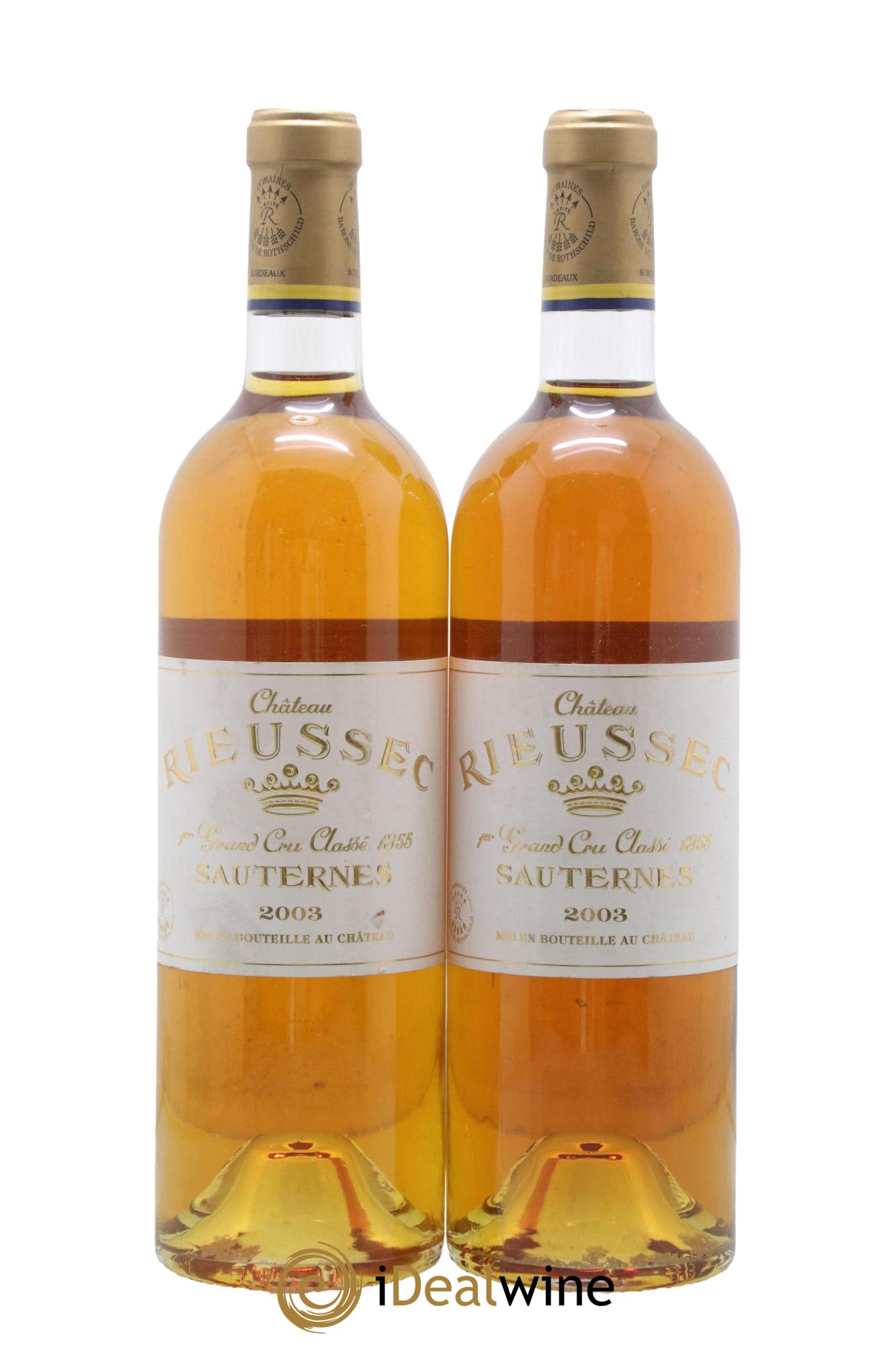 Château Rieussec 1er Grand Cru Classé 2003 - Lotto di 2 bottiglie - 0