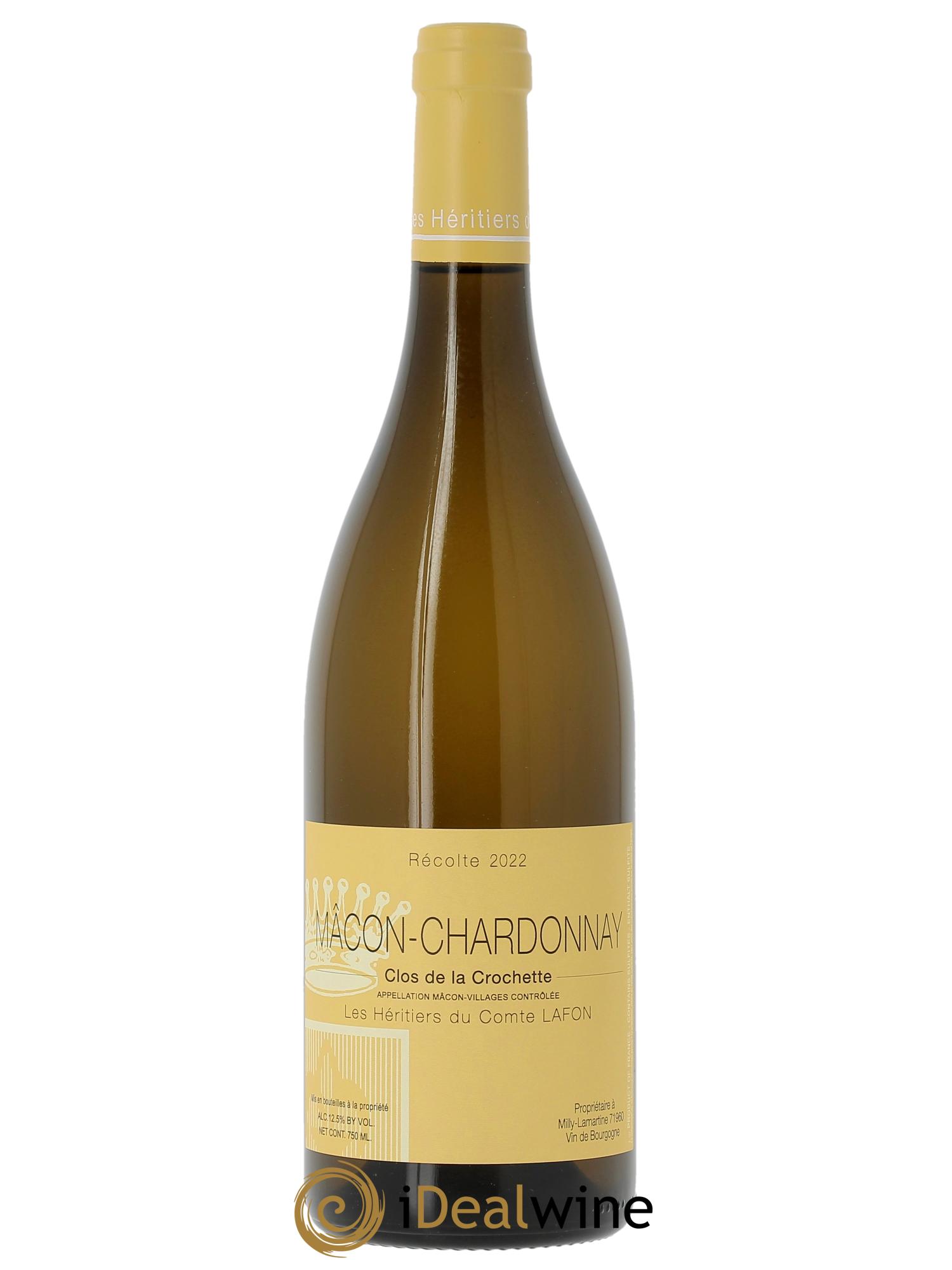 Mâcon Clos de la Crochette Héritiers du Comte Lafon (Domaine des) 2022 - Lot de 1 bouteille - 0