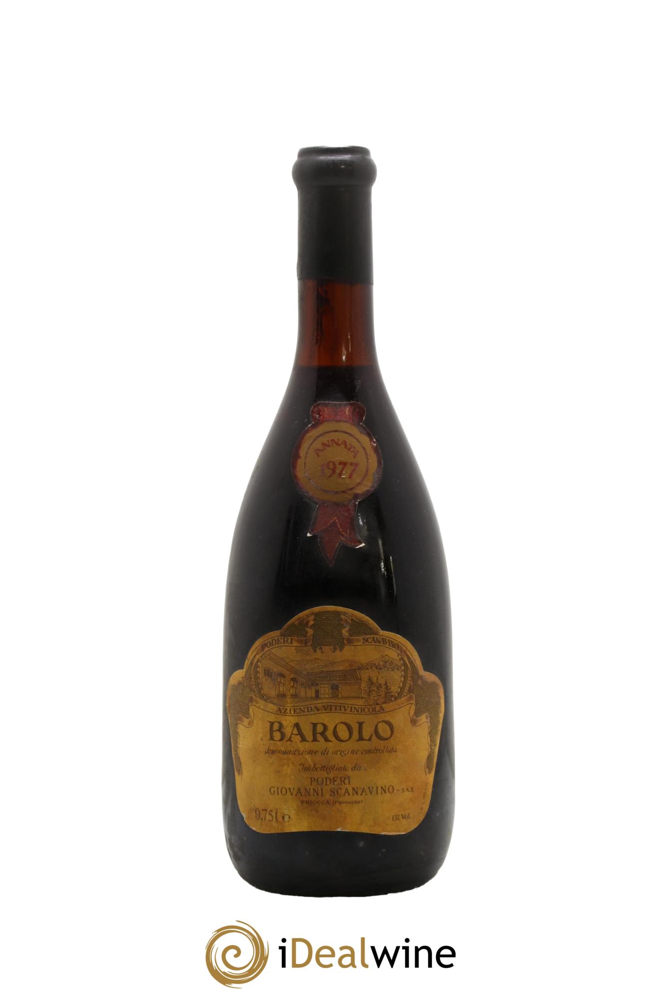 Barolo DOCG Giovanni Scanavino 1977 - Lotto di 1 bottiglia - 0