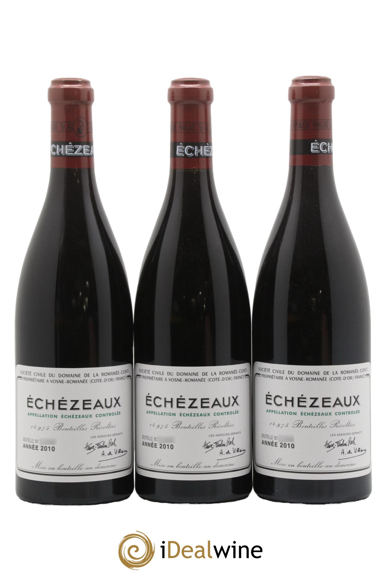 Caisse Domaine de la Romanée Conti Domaine de la Romanée-Conti 3 Echézeaux, 3 Romanée-Saint-Vivant 2010 - Lot de 6 bouteilles - 1