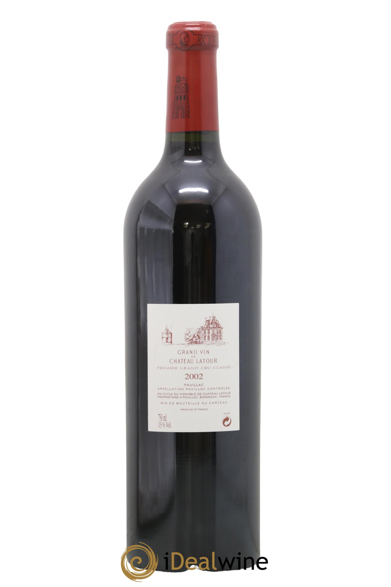 Château Latour 1er Grand Cru Classé  2002 - Lot de 1 bouteille - 1