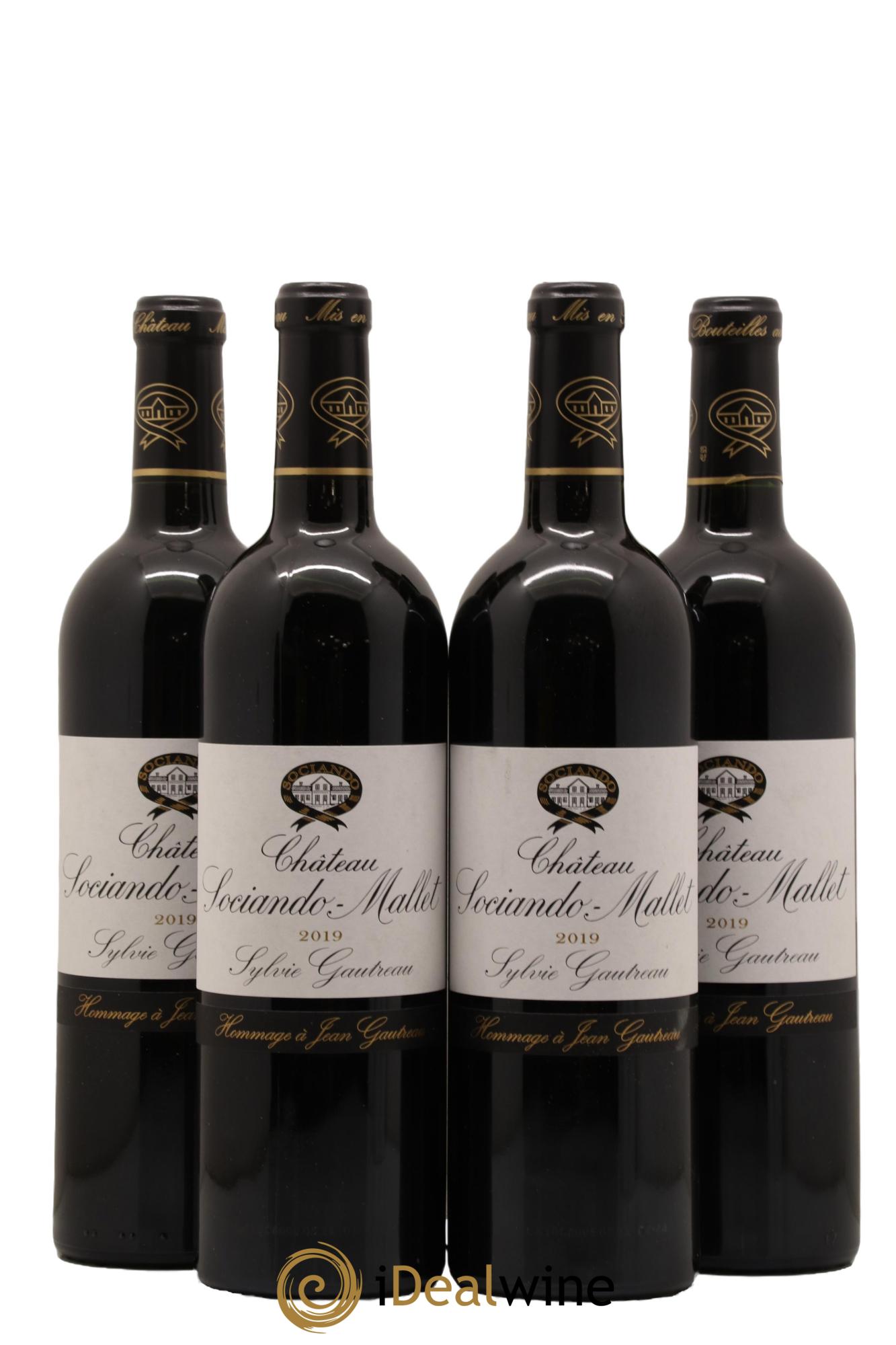 Château Sociando Mallet 2019 - Lotto di 4 bottiglie - 0