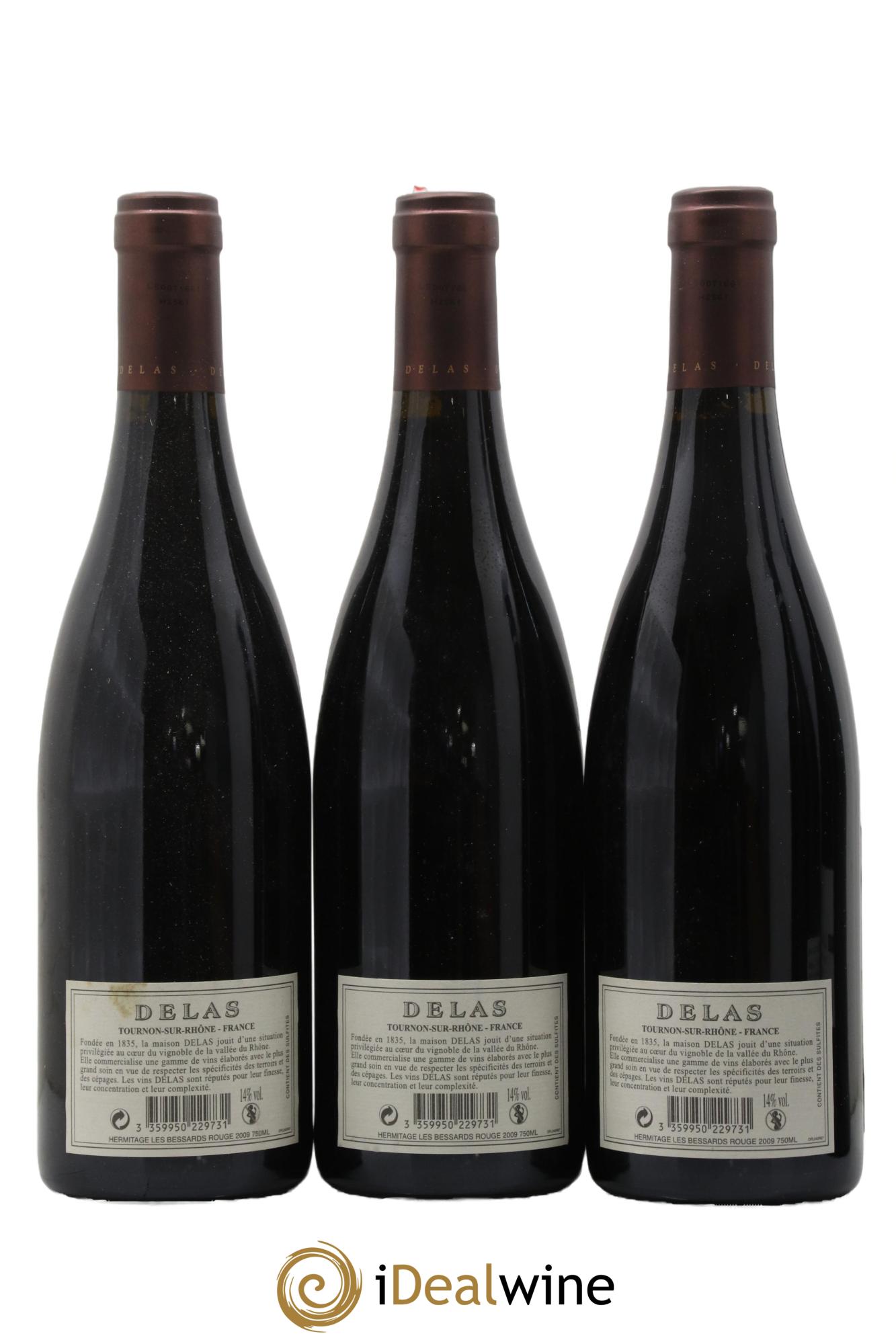 Hermitage Les Bessards Delas Frères 2009 - Lot de 3 bouteilles - 1