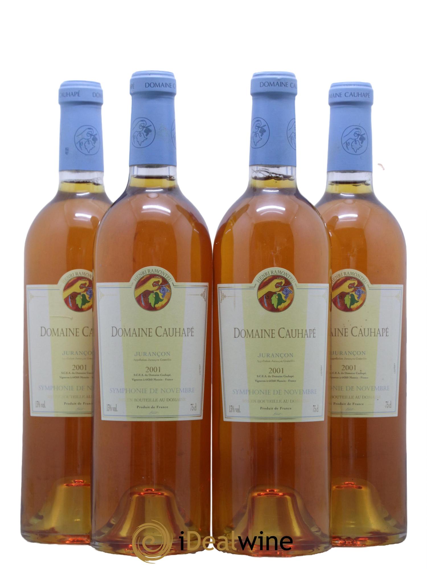 Jurançon Symphonie de novembre Cauhapé 2001 - Posten von 4 Flaschen - 0