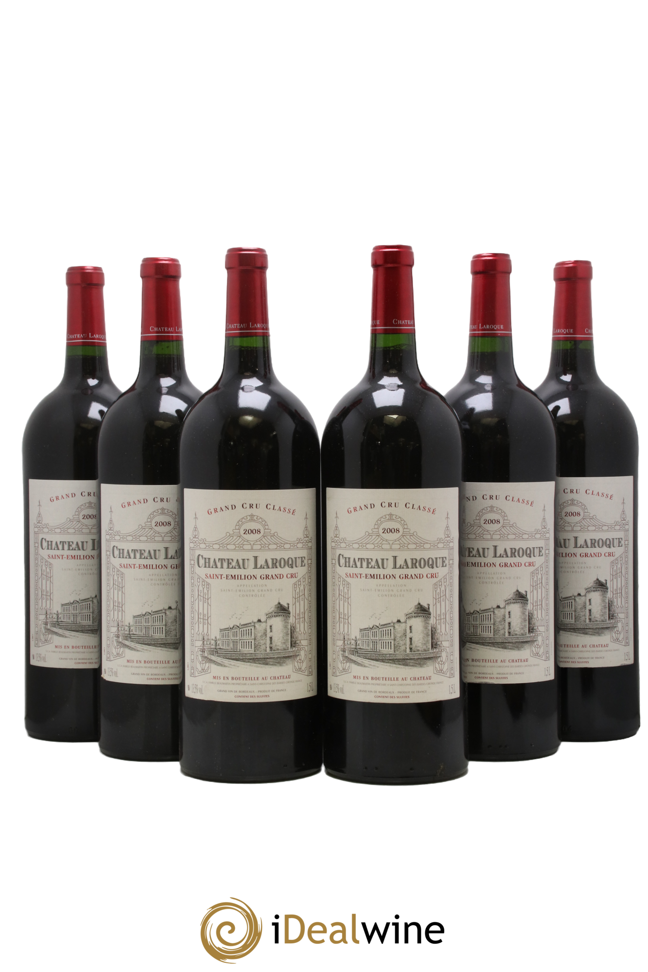 Château Laroque Grand Cru Classé 2008 - Lot of 6 magnums - 0