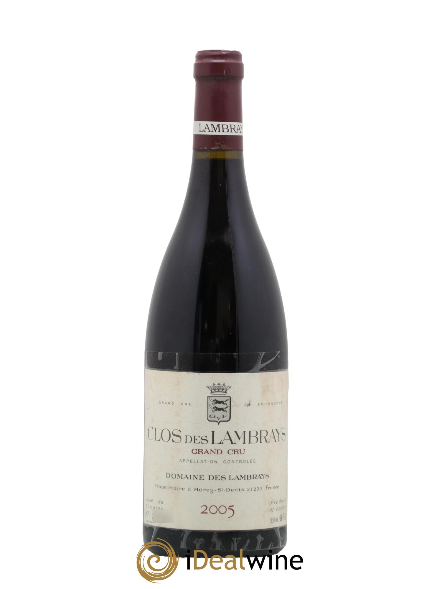 Clos des Lambrays Grand Cru Domaine des Lambrays 2005 - Lot de 1 bouteille - 0