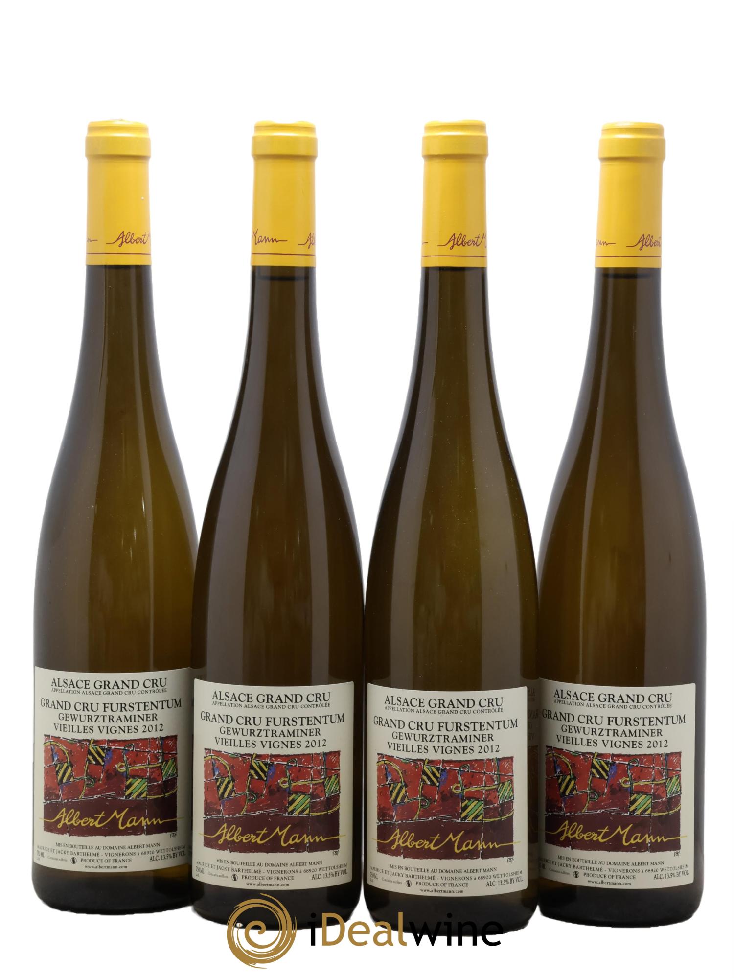 Alsace Gewurztraminer Grand Cru Furstentum Vieilles Vignes Albert Mann 2012 - Lot of 4 bottles - 0