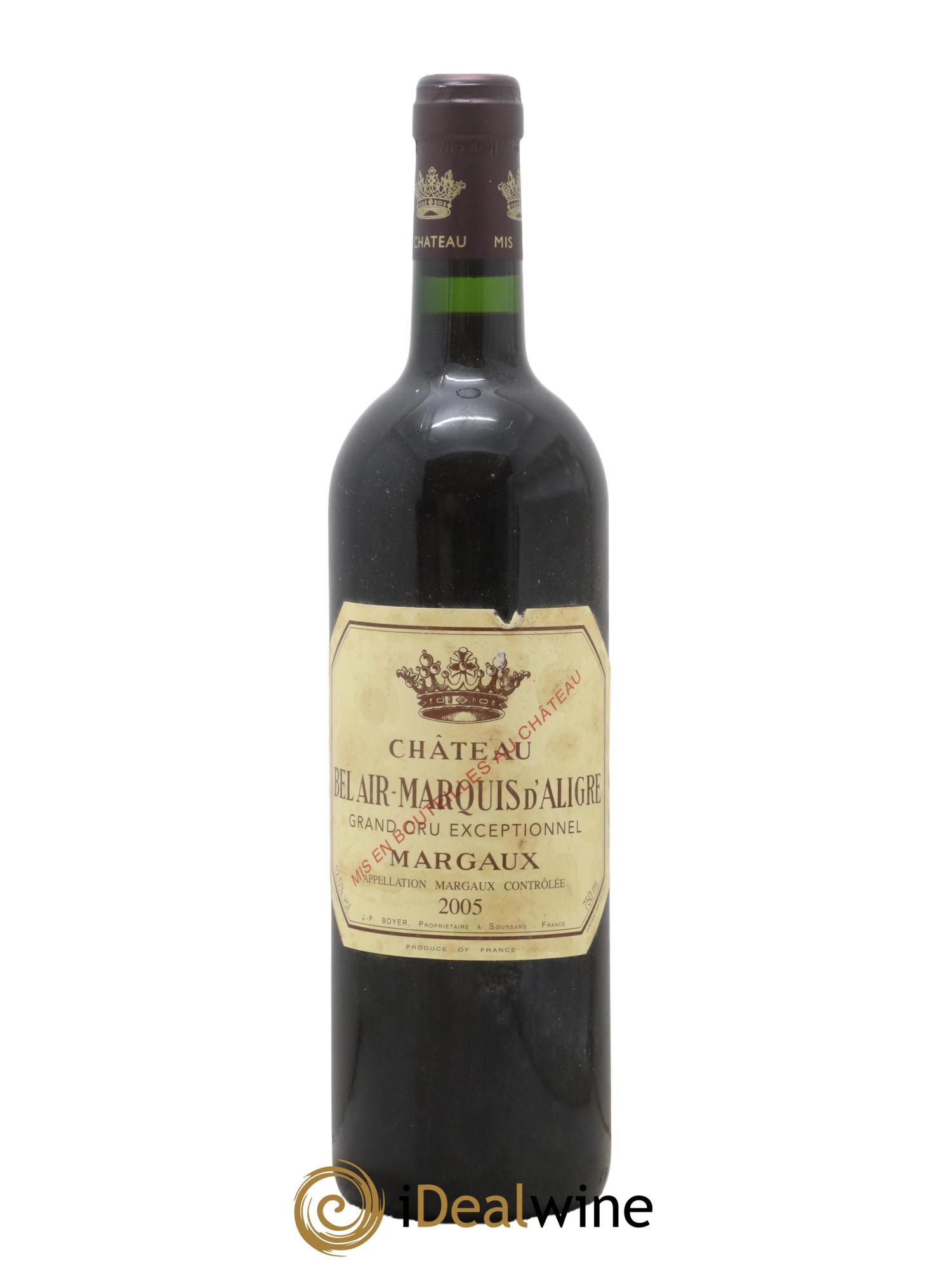 Château Bel Air Marquis d'Aligre 2005 - Lot de 1 bouteille - 0