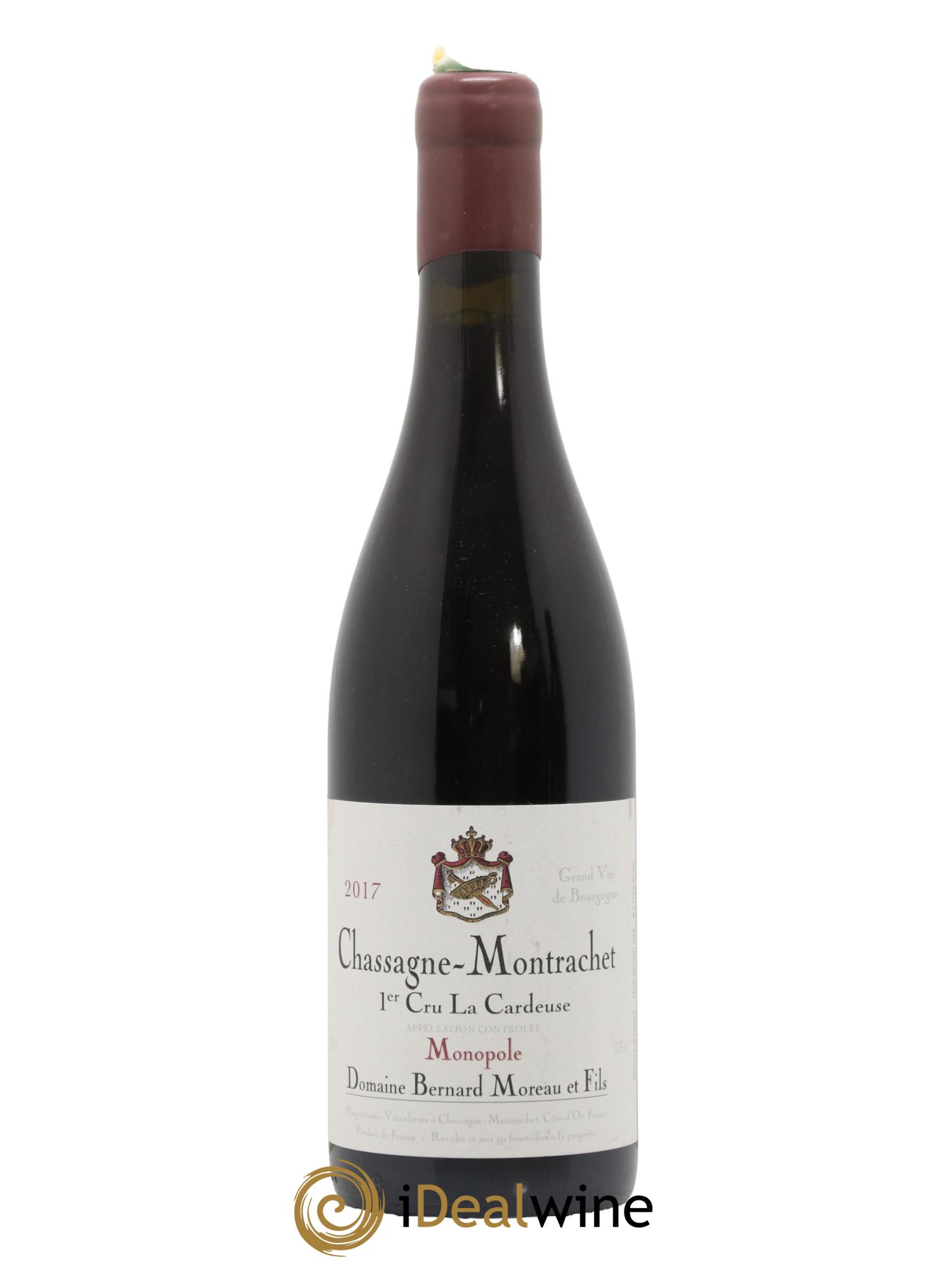 Chassagne-Montrachet 1er Cru La Cardeuse Bernard Moreau et Fils (Domaine) 2017 - Lot de 1 bouteille - 0