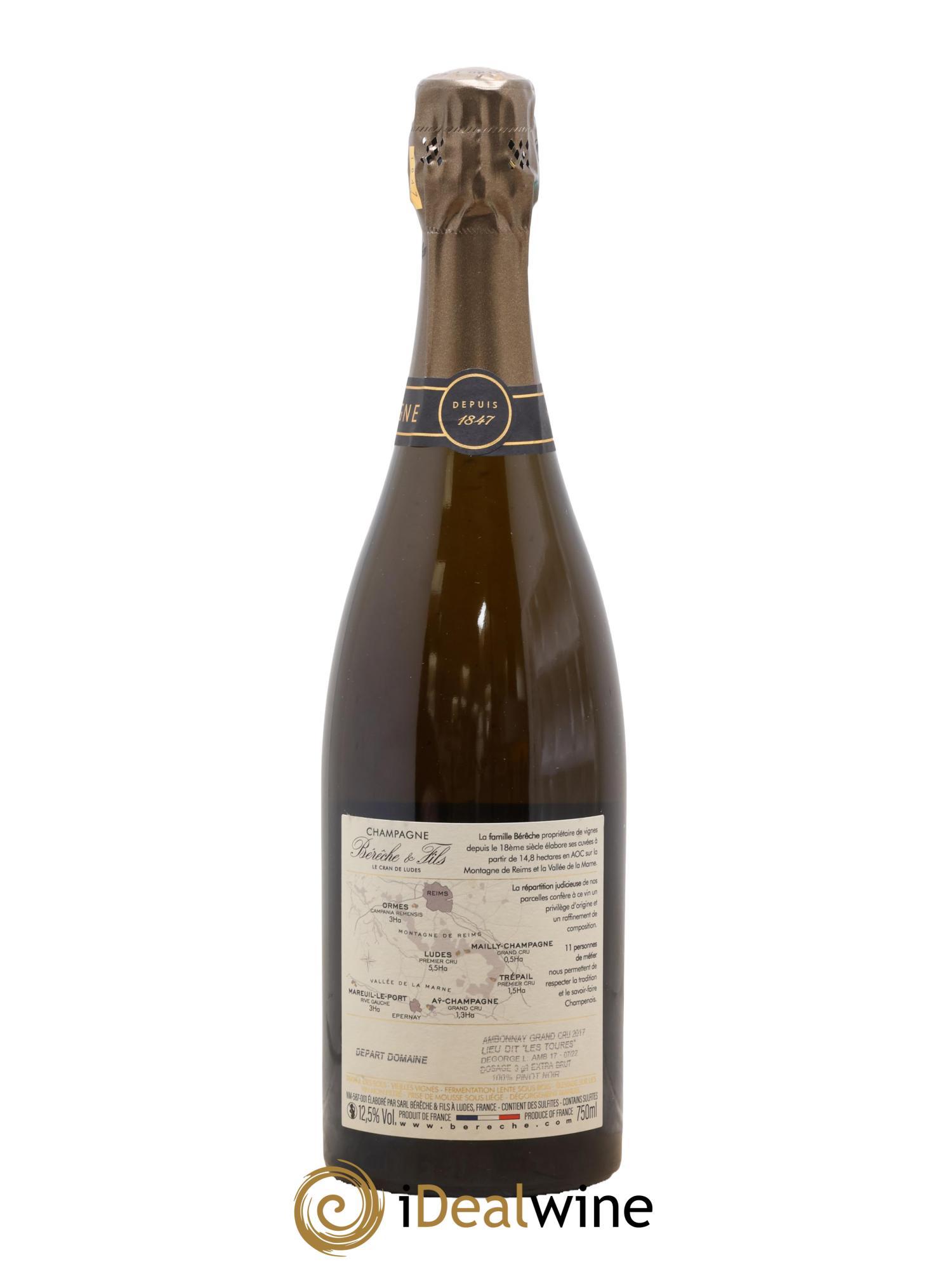 Ambonnay Grand Cru Extra-Brut Bérêche et Fils 2017 - Lot de 1 bouteille - 1