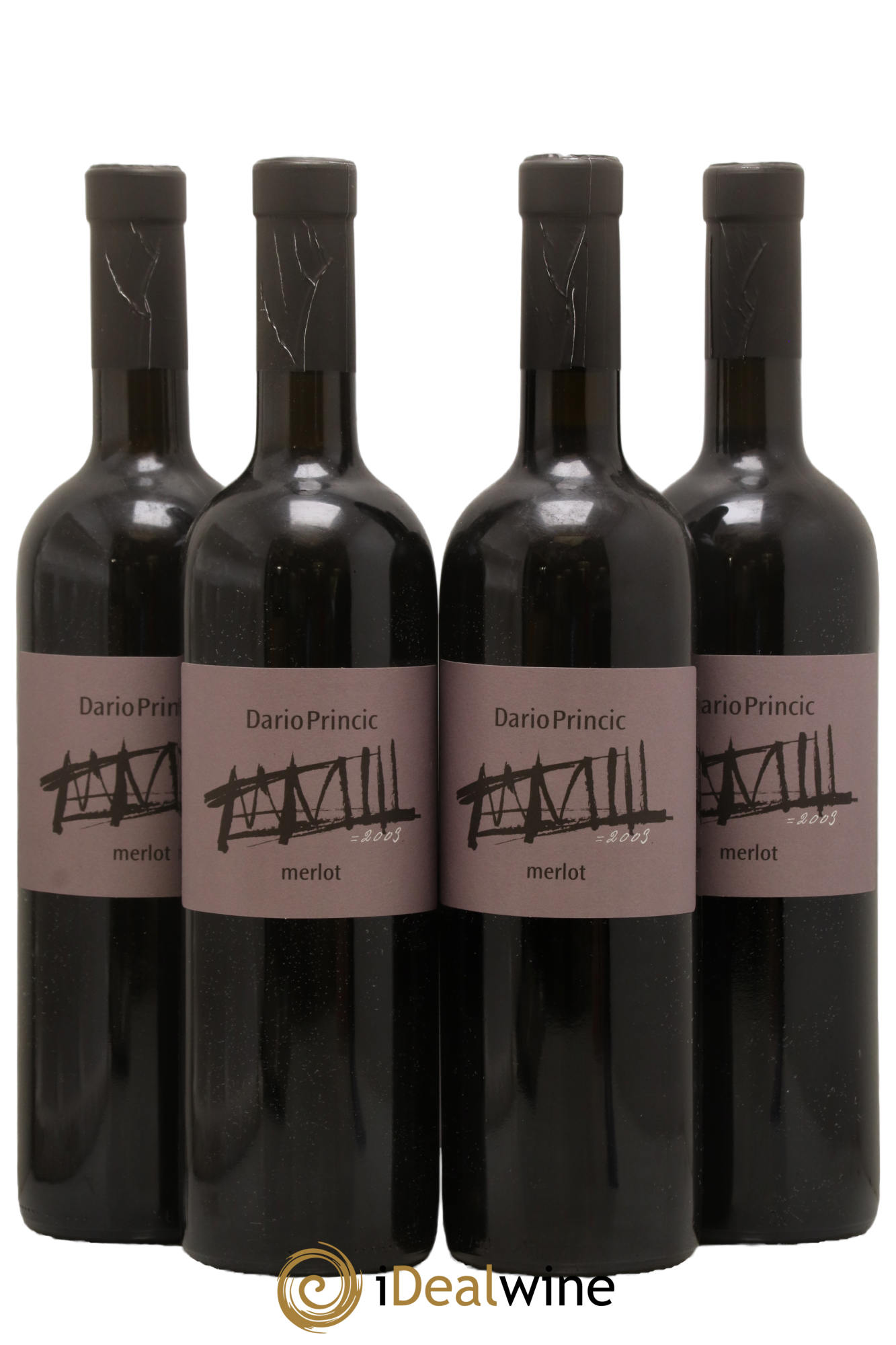Vénétie Merlot Dario Princic 2003 - Lot of 4 bottles - 0