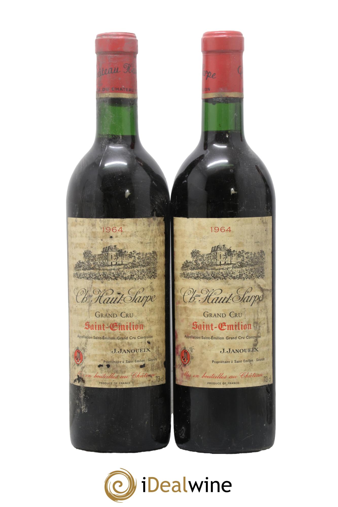 Château Haut Sarpe Grand Cru Classé  1964 - Lot of 2 bottles - 0