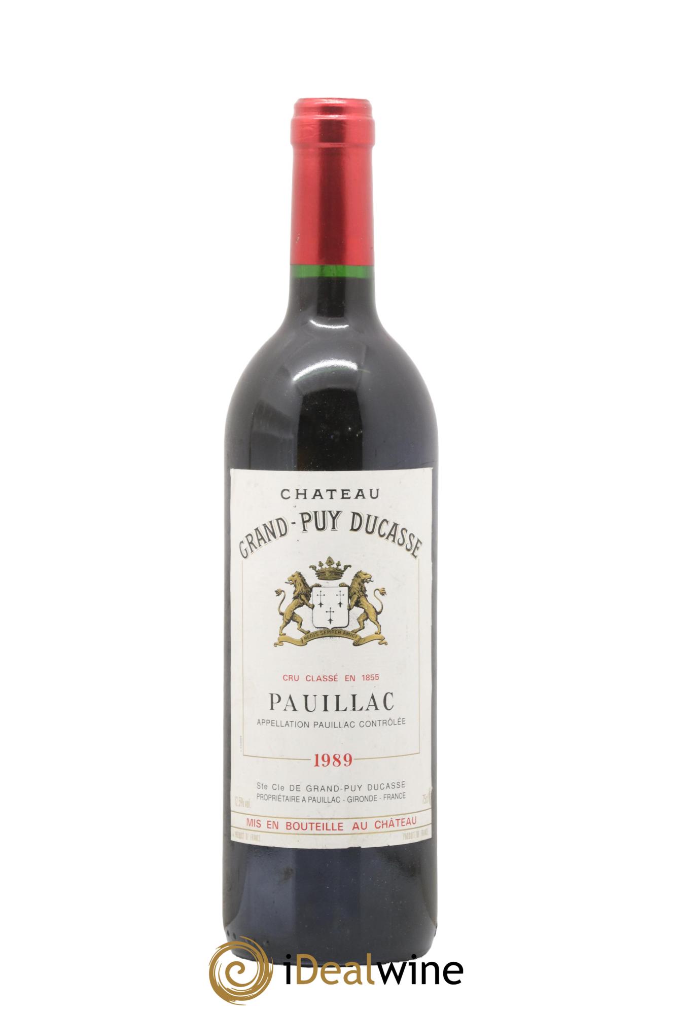 Château Grand Puy Ducasse 5ème Grand Cru Classé 1989 - Lot de 1 bouteille - 0