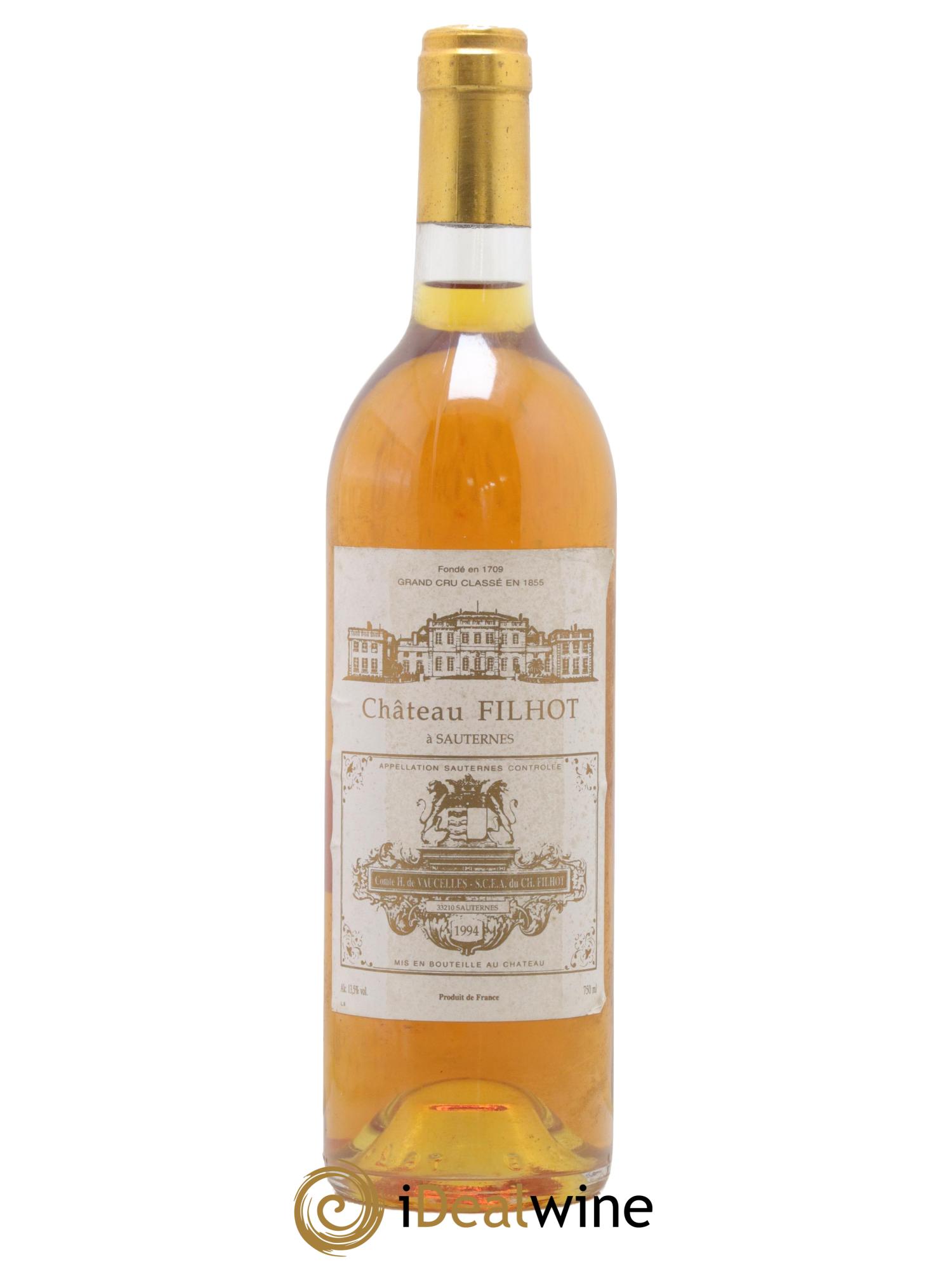Château Filhot 2ème Grand Cru Classé 1994 - Lotto di 1 bottiglia - 0