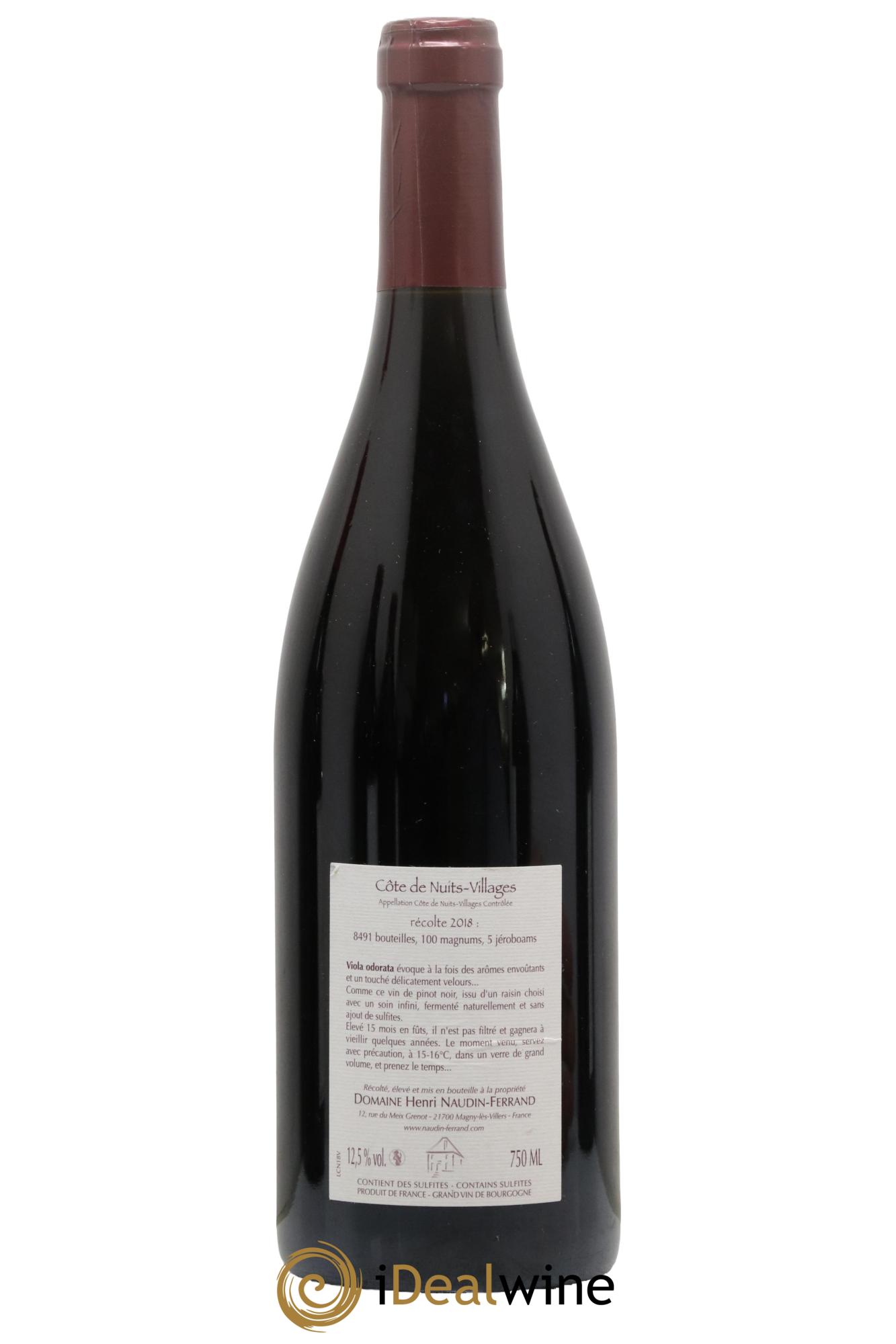 Côte de Nuits-Villages Viola Odorata Naudin-Ferrand (Domaine) 2018 - Lotto di 1 bottiglia - 1