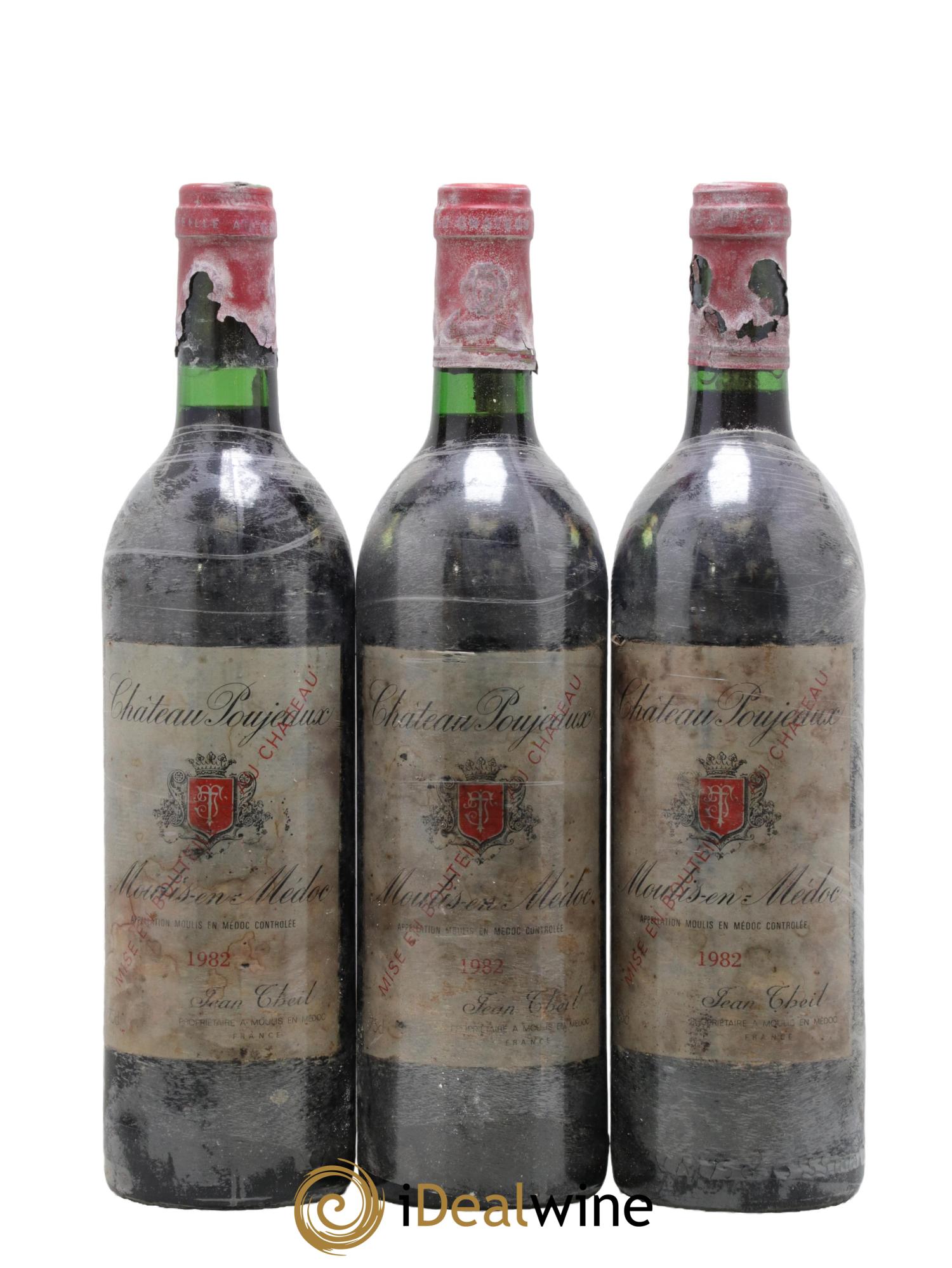 Château Poujeaux 1982 - Posten von 3 Flaschen - 0
