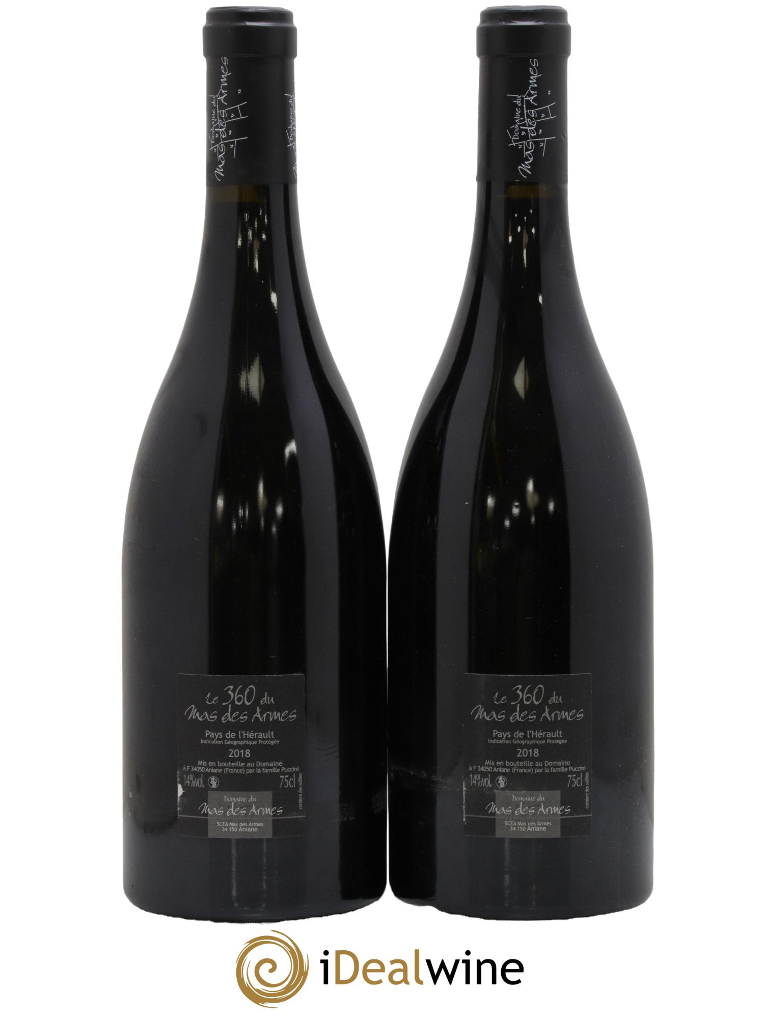 Pays d'Hérault Cuvée 360 Mas des Armes 2018 - Lot de 2 bouteilles - 1