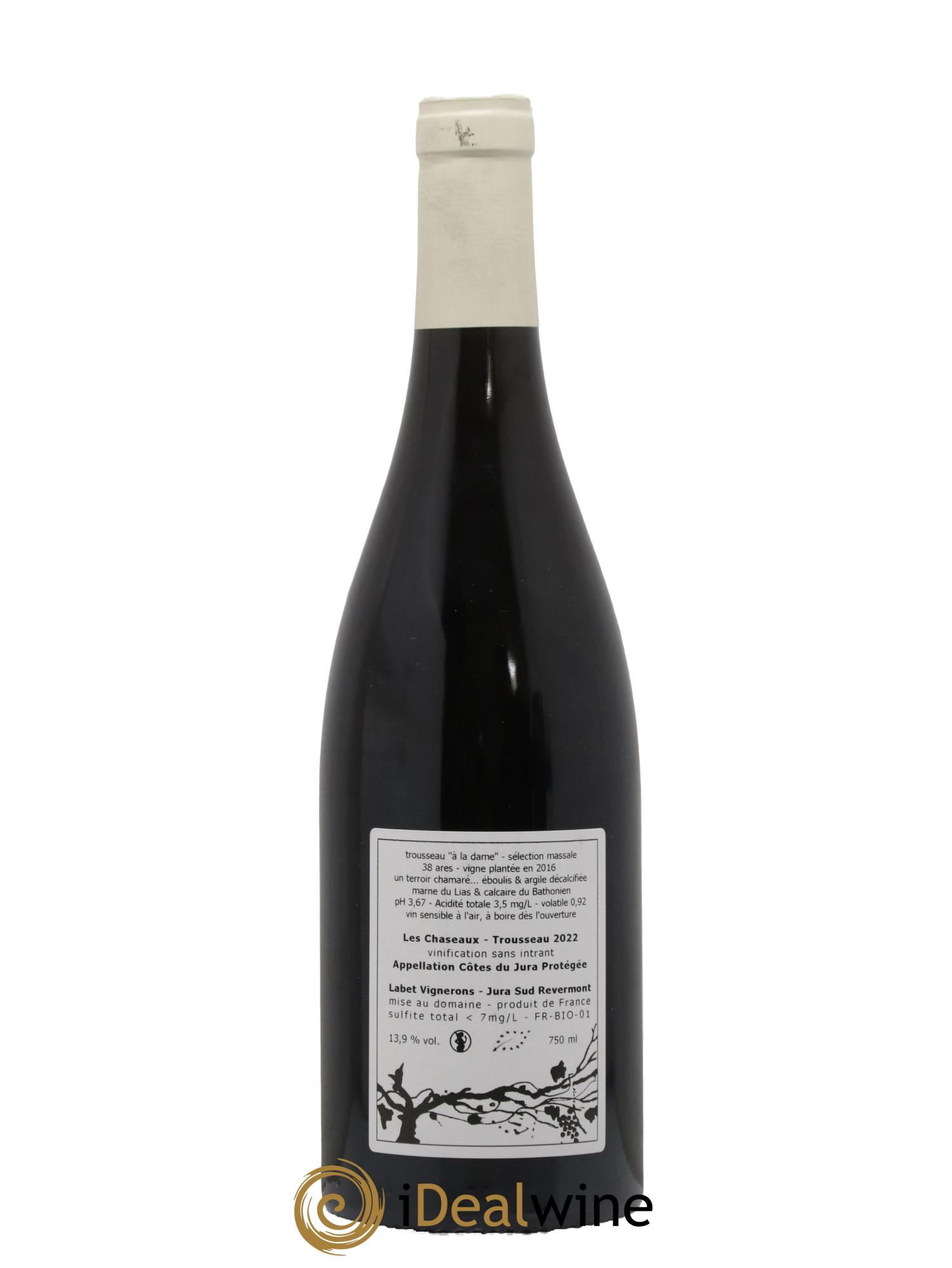 Côtes du Jura Trousseau Les Chaseaux Romain - Julien - Charline Labet 2022 - Lot de 1 bouteille - 1