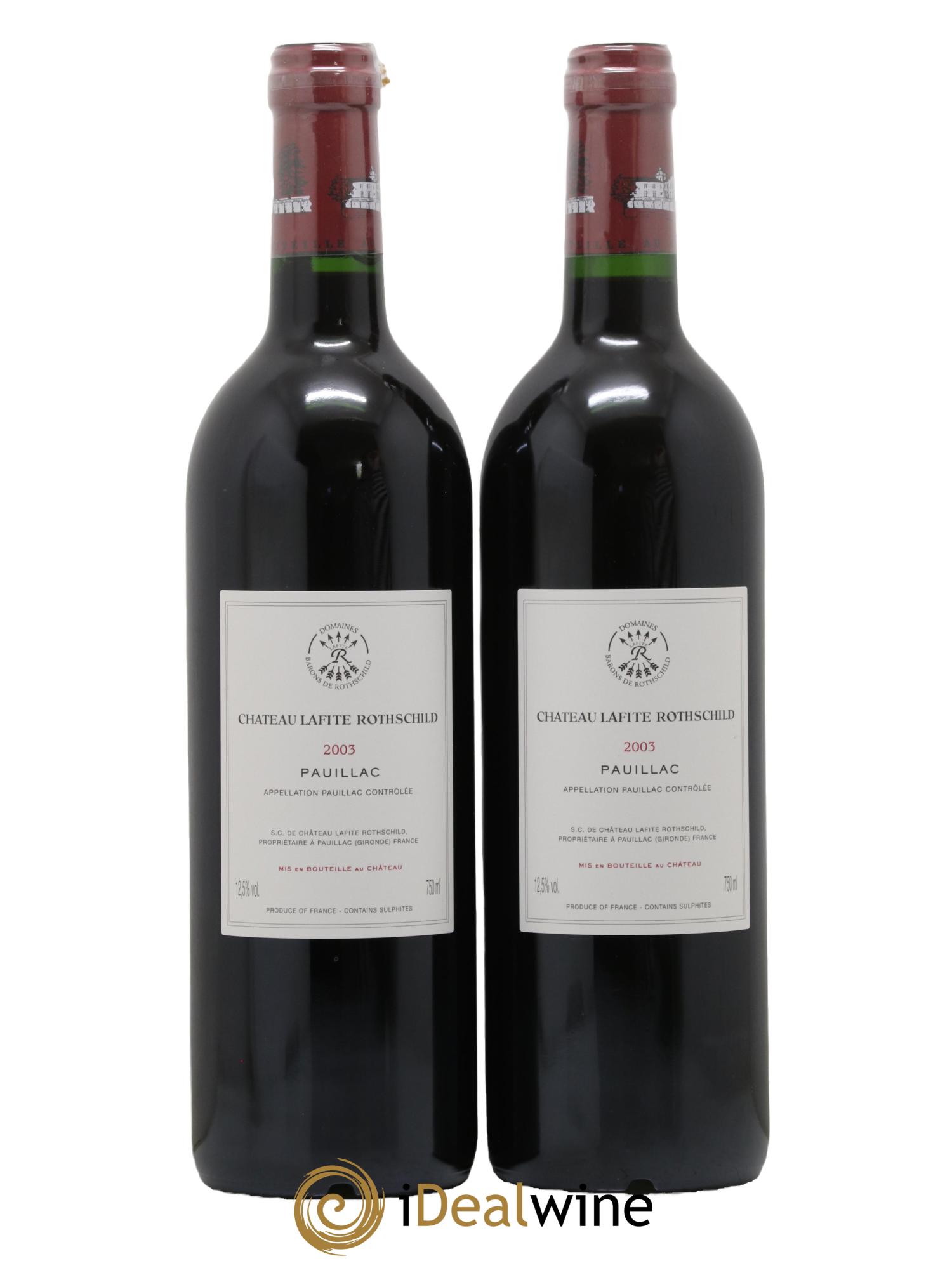 Château Lafite Rothschild 1er Grand Cru Classé 2003 - Lot of 2 bottles - 1