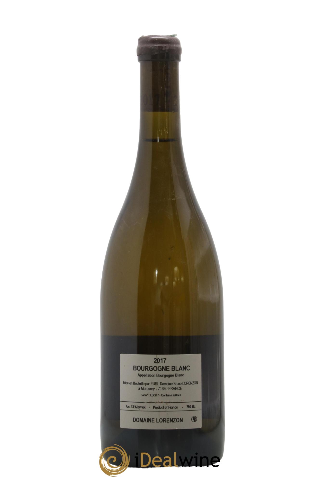 Bourgogne Clos Alfred Bruno Lorenzon 2017 - Lot de 1 bouteille - 1