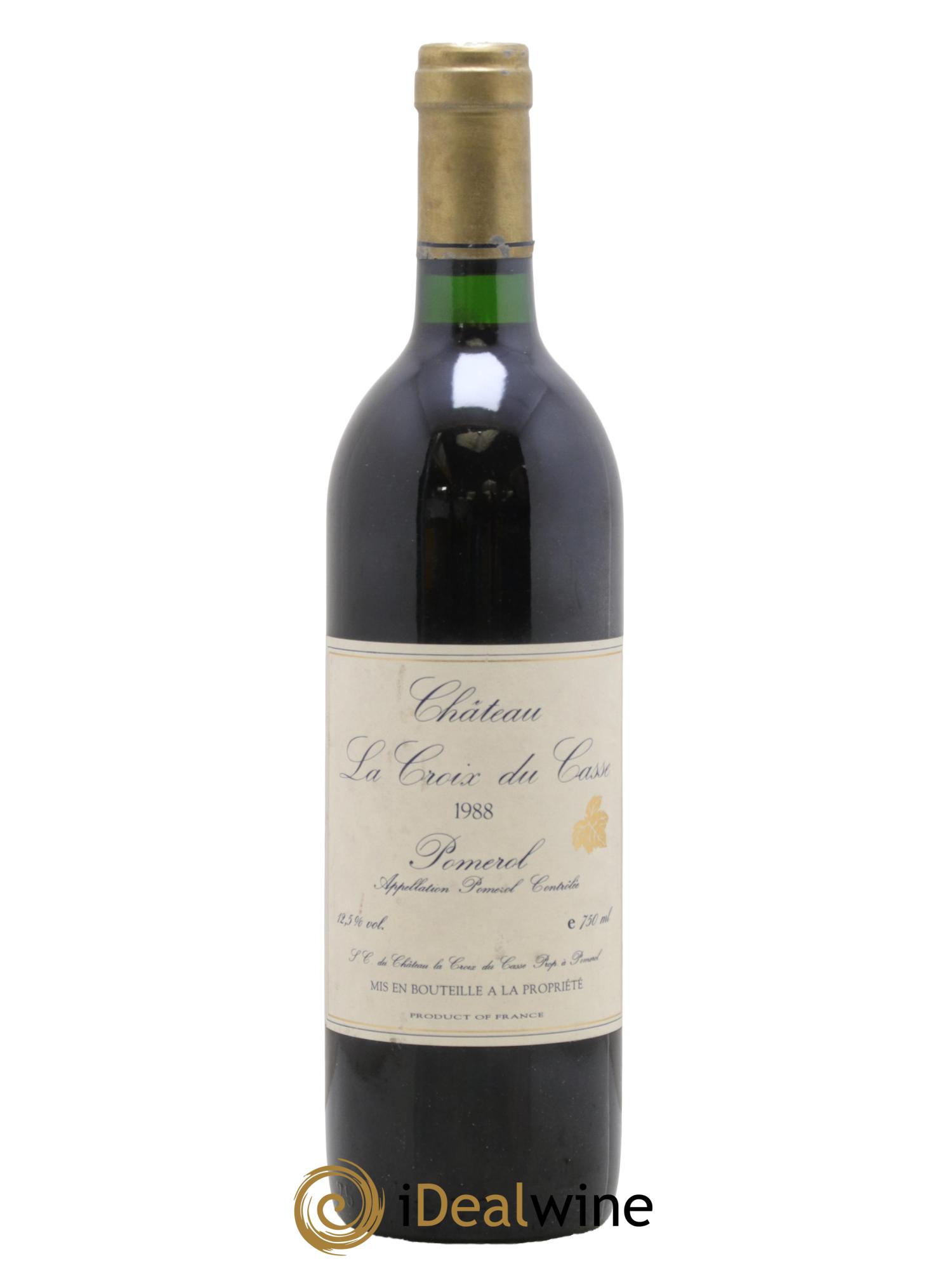 Château la Croix du Casse 1988 - Lot de 1 bouteille - 0