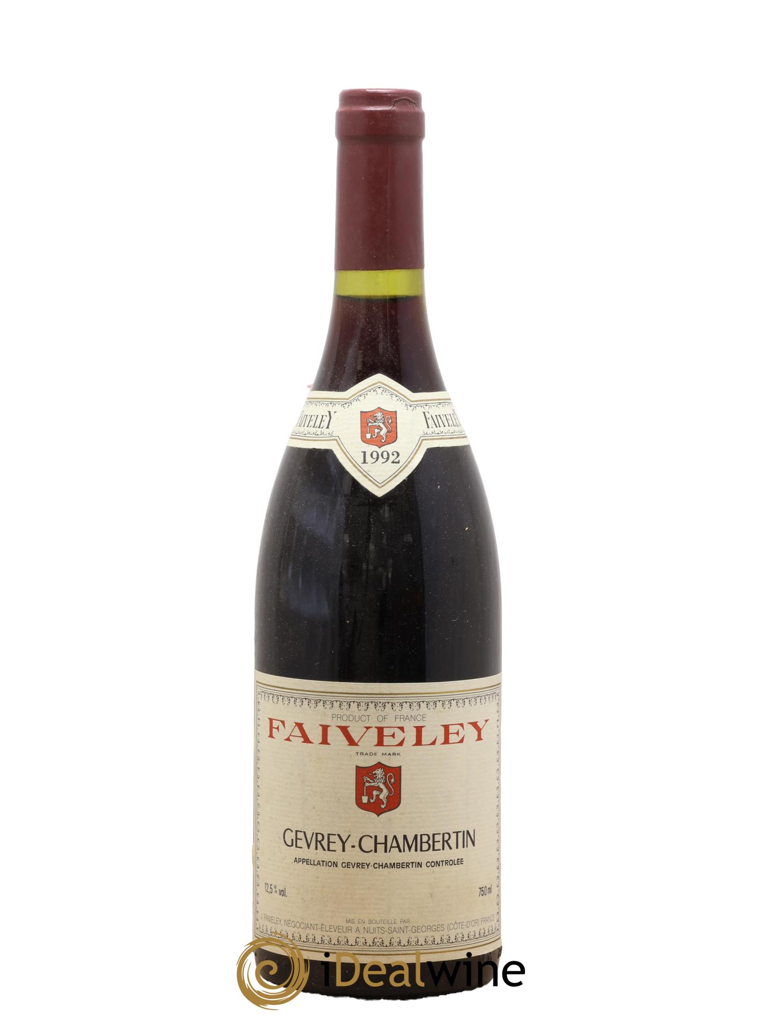 Gevrey-Chambertin Faiveley 1992 - Lot de 1 bouteille - 0