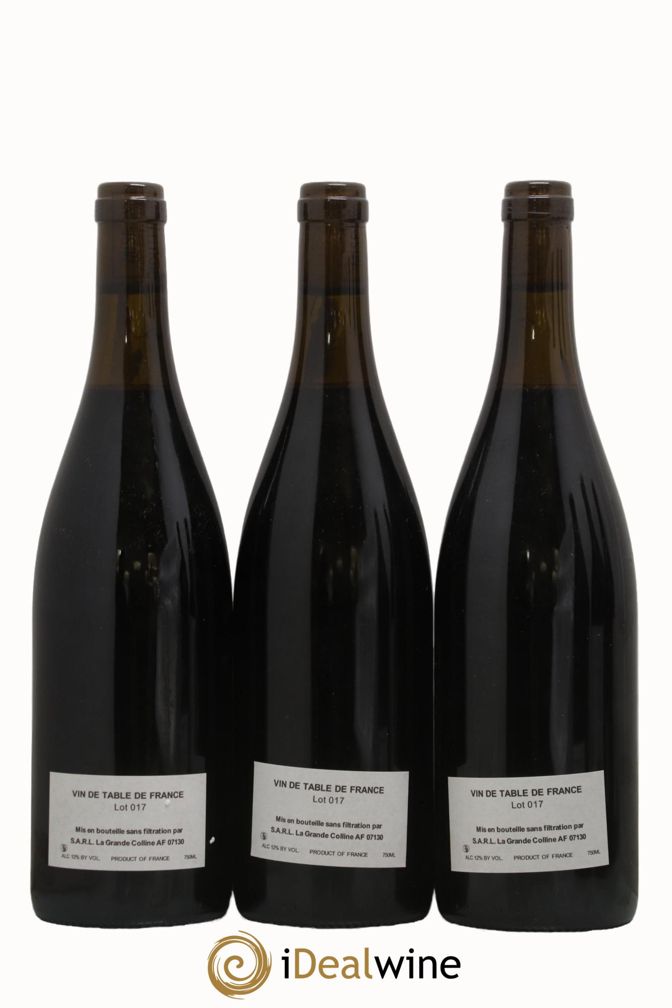 Vin de France (Ex Cornas) Hirotake Ooka - Domaine La Grande Colline 2017 - Lot of 3 bottles - 1