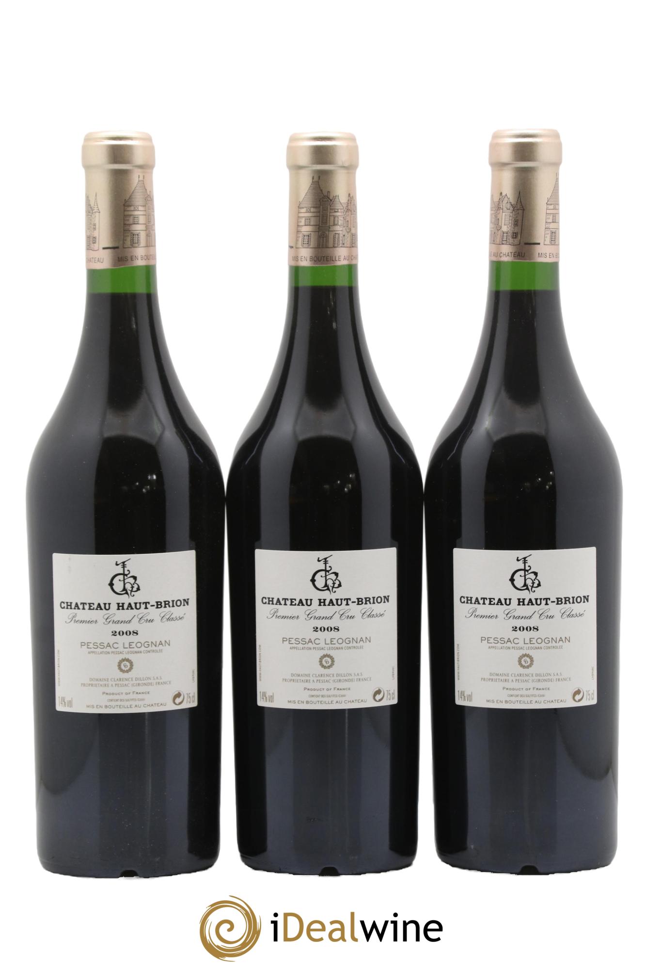 Château Haut Brion 1er Grand Cru Classé 2008 - Lot de 12 bouteilles - 2
